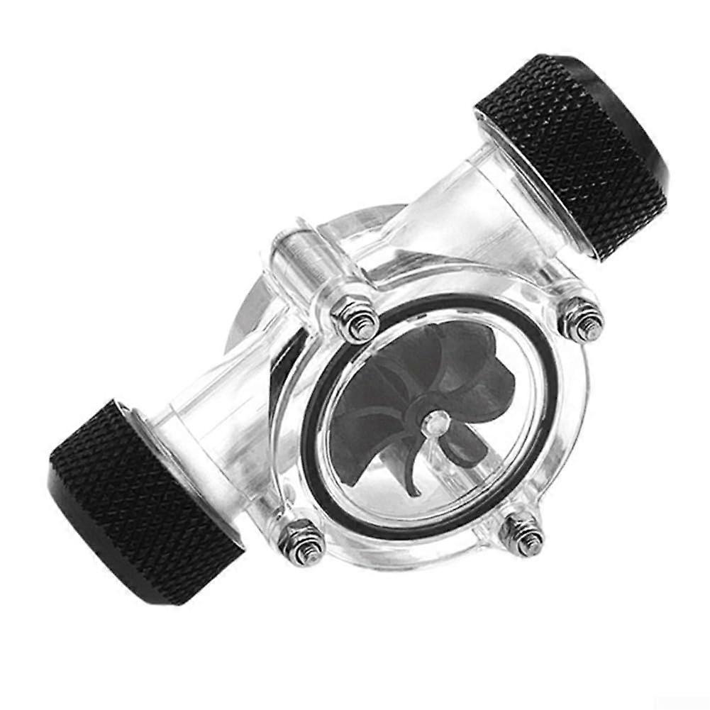 Water Flow Meter for PC Cooling Systems with 8 Wheels Design and G1/4' Thread Compatibility