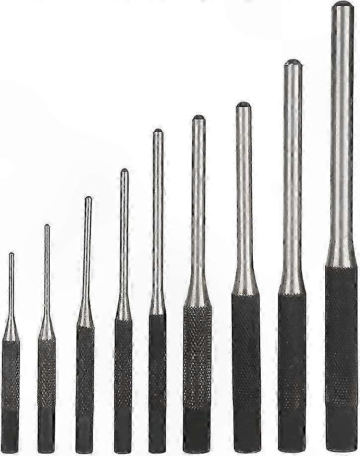 9-Piece Steel Pin Punch Set for Mechanical Engineering Tasks