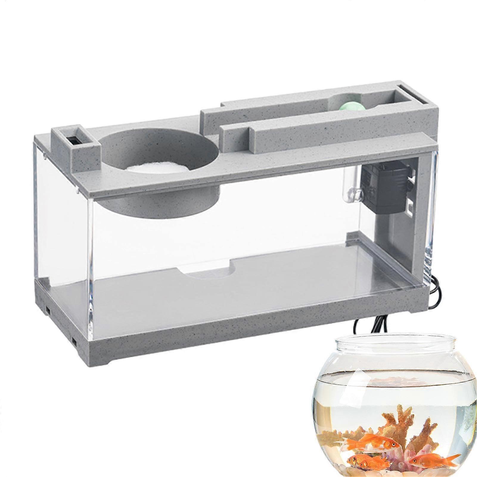Tabletop aquarium, small, modern, quiet, with air pump for table decoration