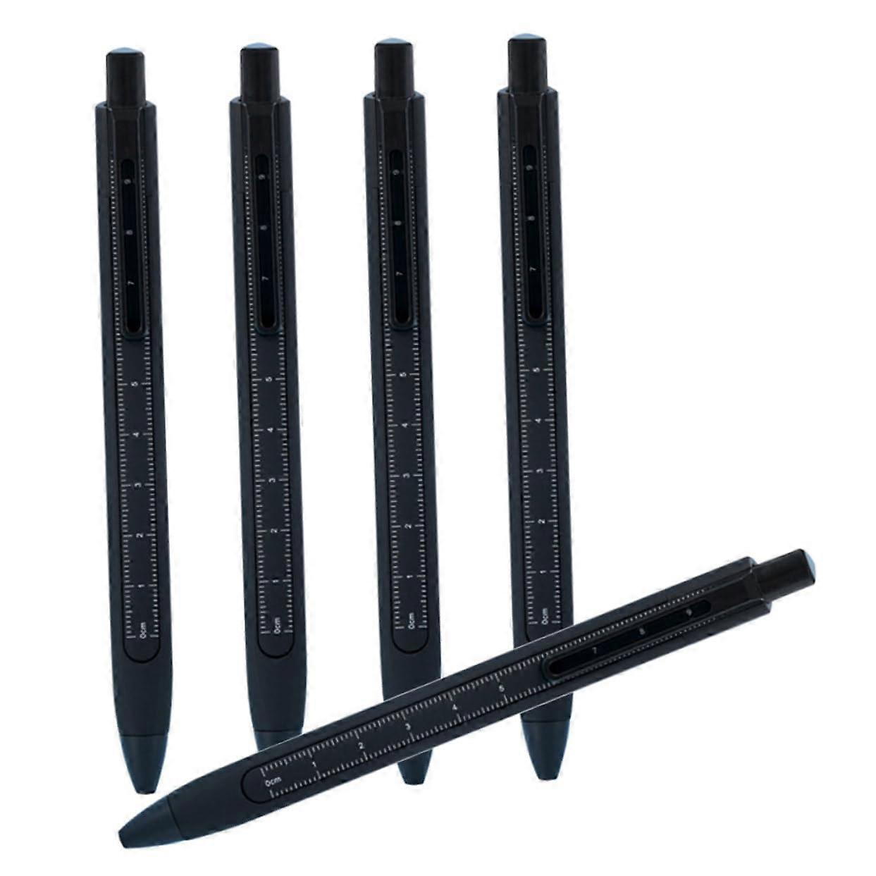 Gel Pens 5 Pack With Built-In Ruler And Measuring Scale