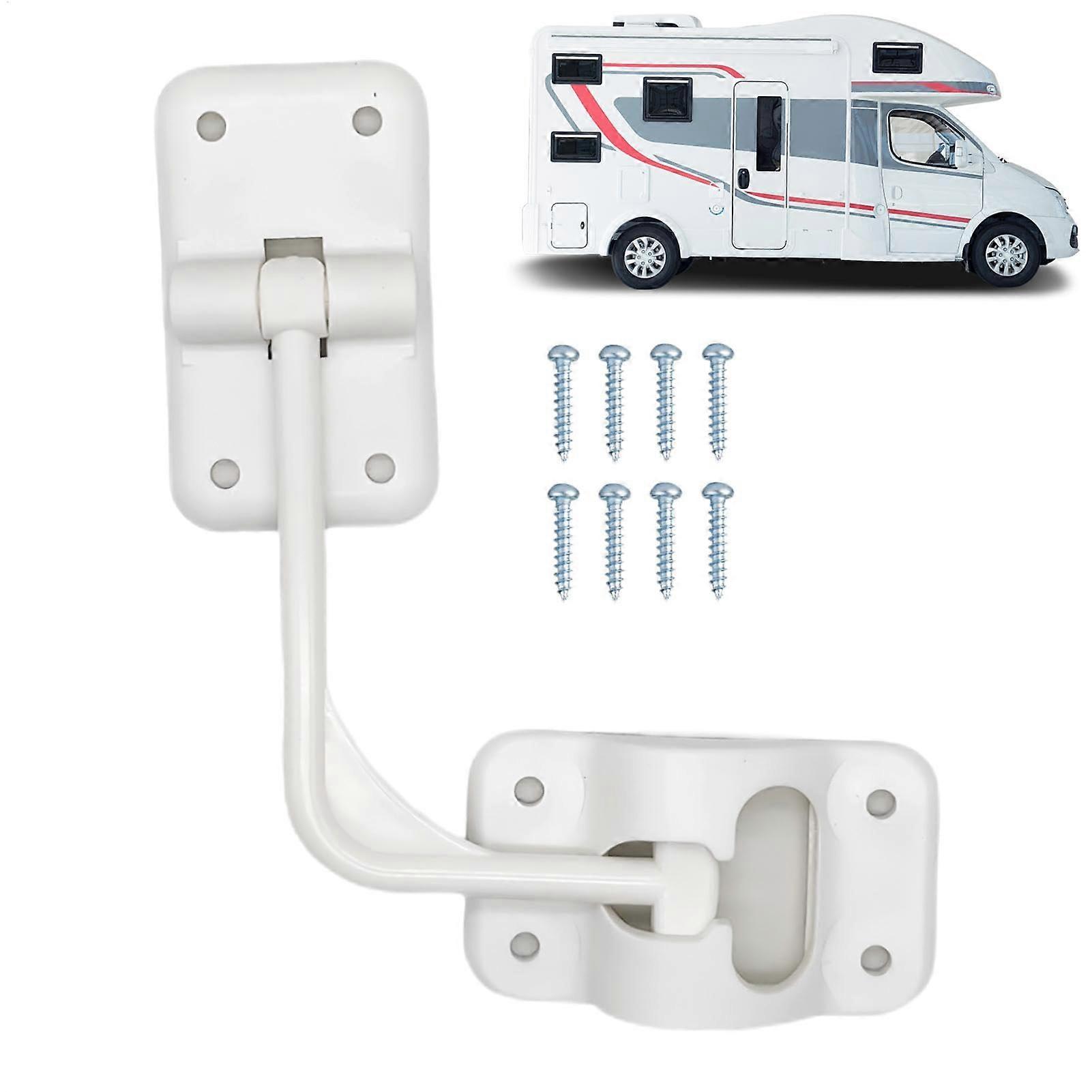 Motorhome Door Stop Holder, RV Door Catch Hook for Trailers, Trucks, Caravans - Fixed Connection Entrance Accessory