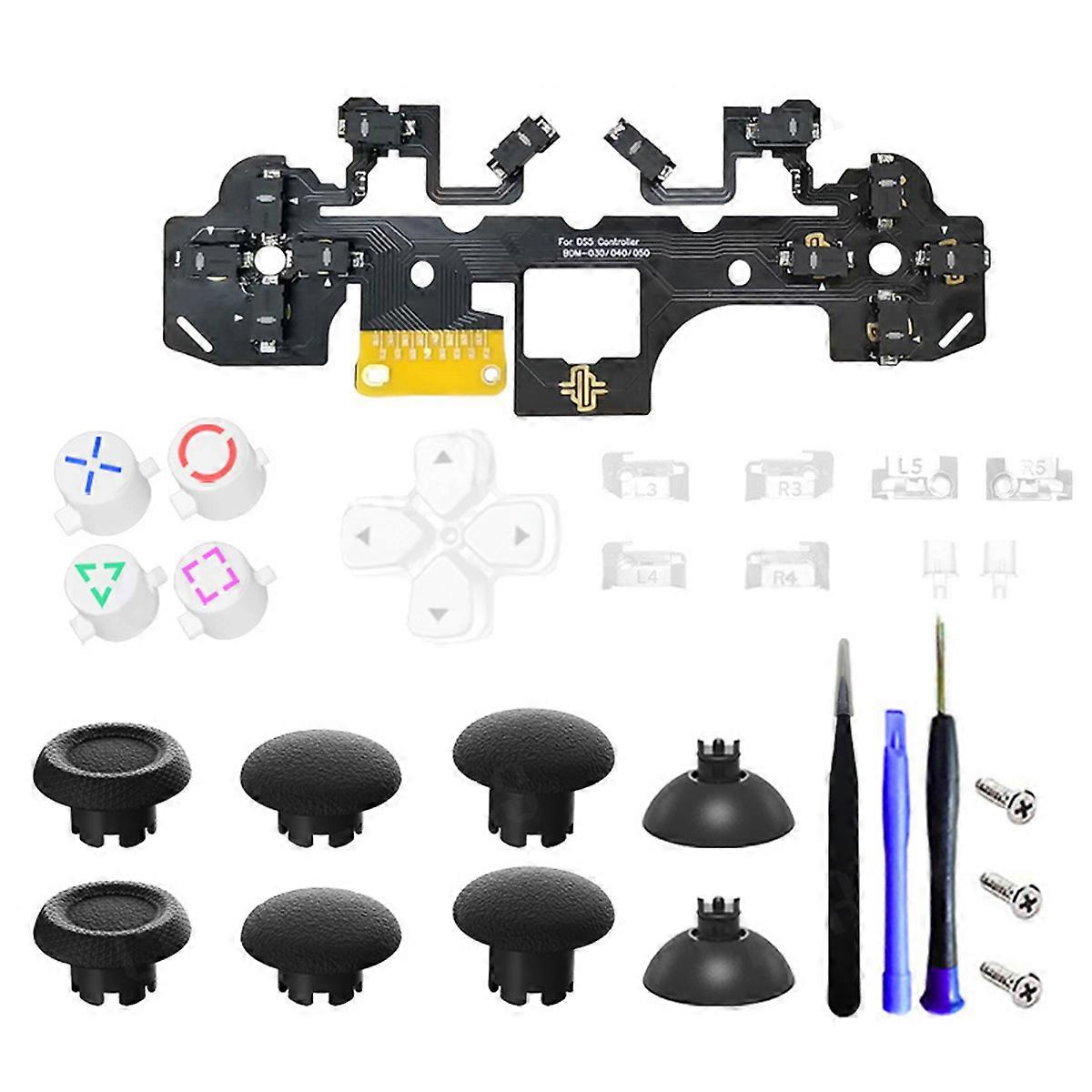 Ergonomic Micro-Switch Tactile Clicky Hair Trigger Kit+Joystick Cap for Controller BDM-030/040/050 12 Key Click B
