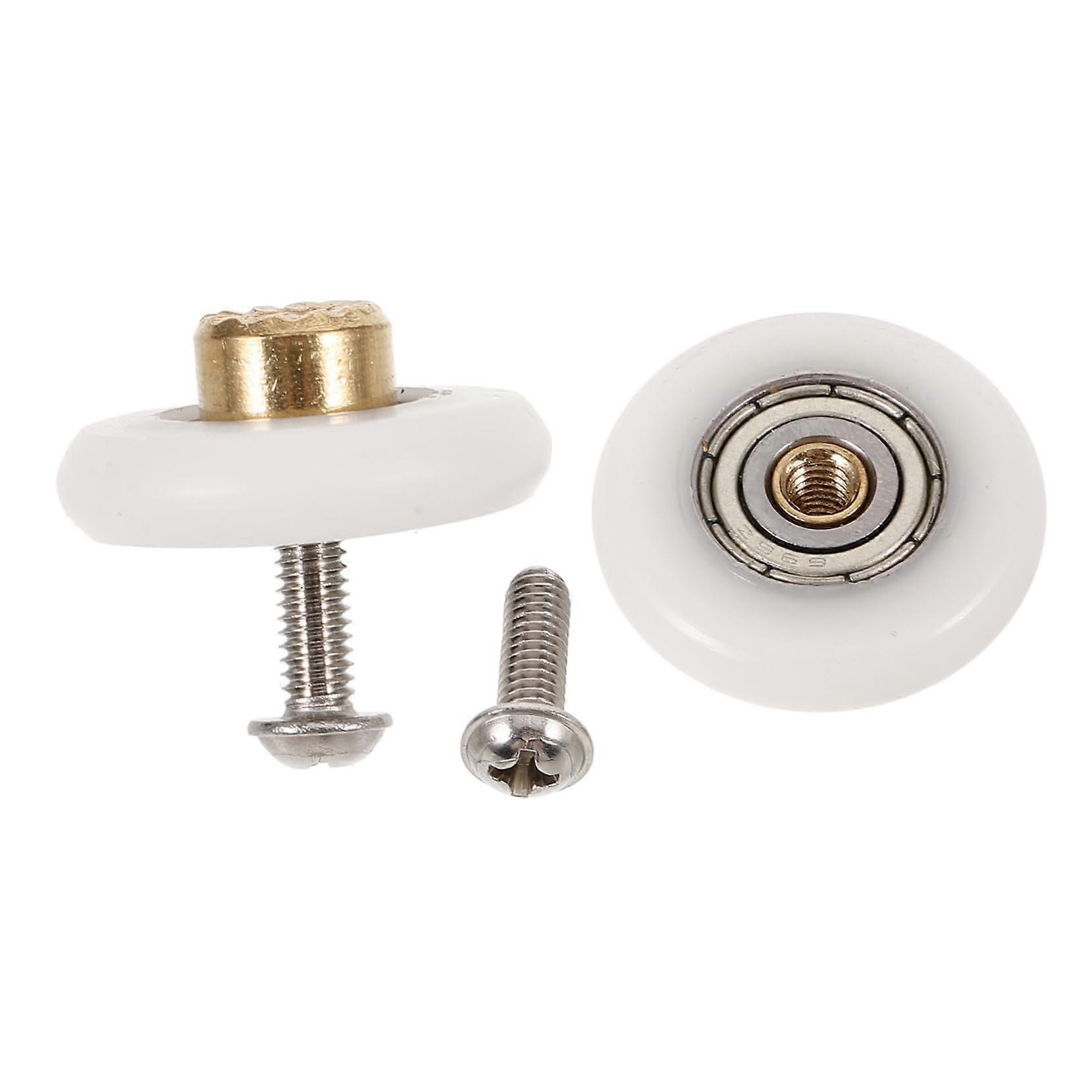 Shower Roller Set - 2-Piece For Glass Shower Doors, Brass Axle, Easy Install, Smooth Glide, Enhanced Functionality