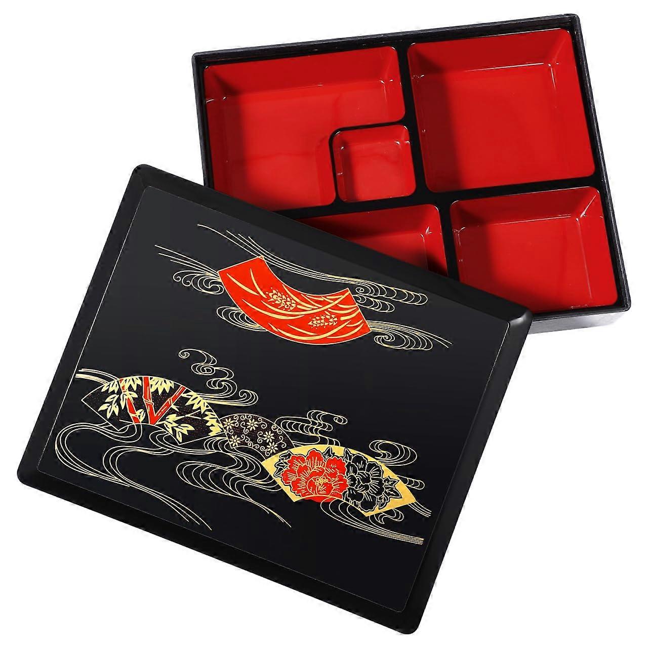 Sushi Bento Box with Lid, Japanese Sushi Tray Lunch Box for Home Restaurant School