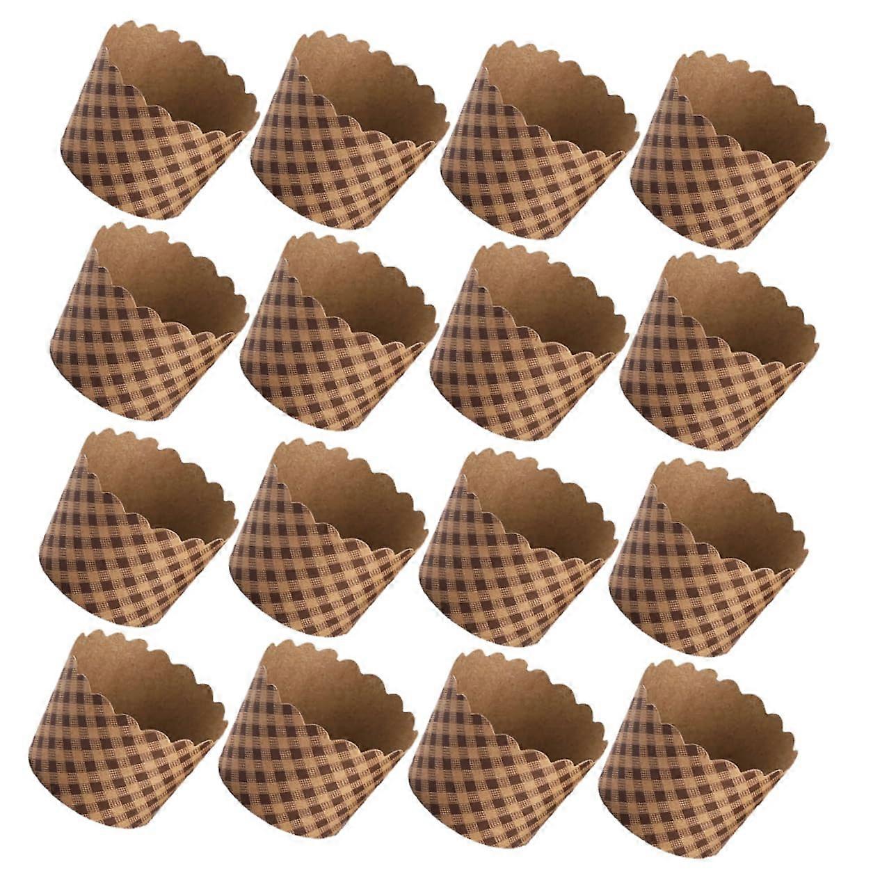 150pcs Small Kraft Paper Baking Cups, High Temperature Muffin Liners, Oven Safe Cake Holders, Light Brown for Weddings and Parties