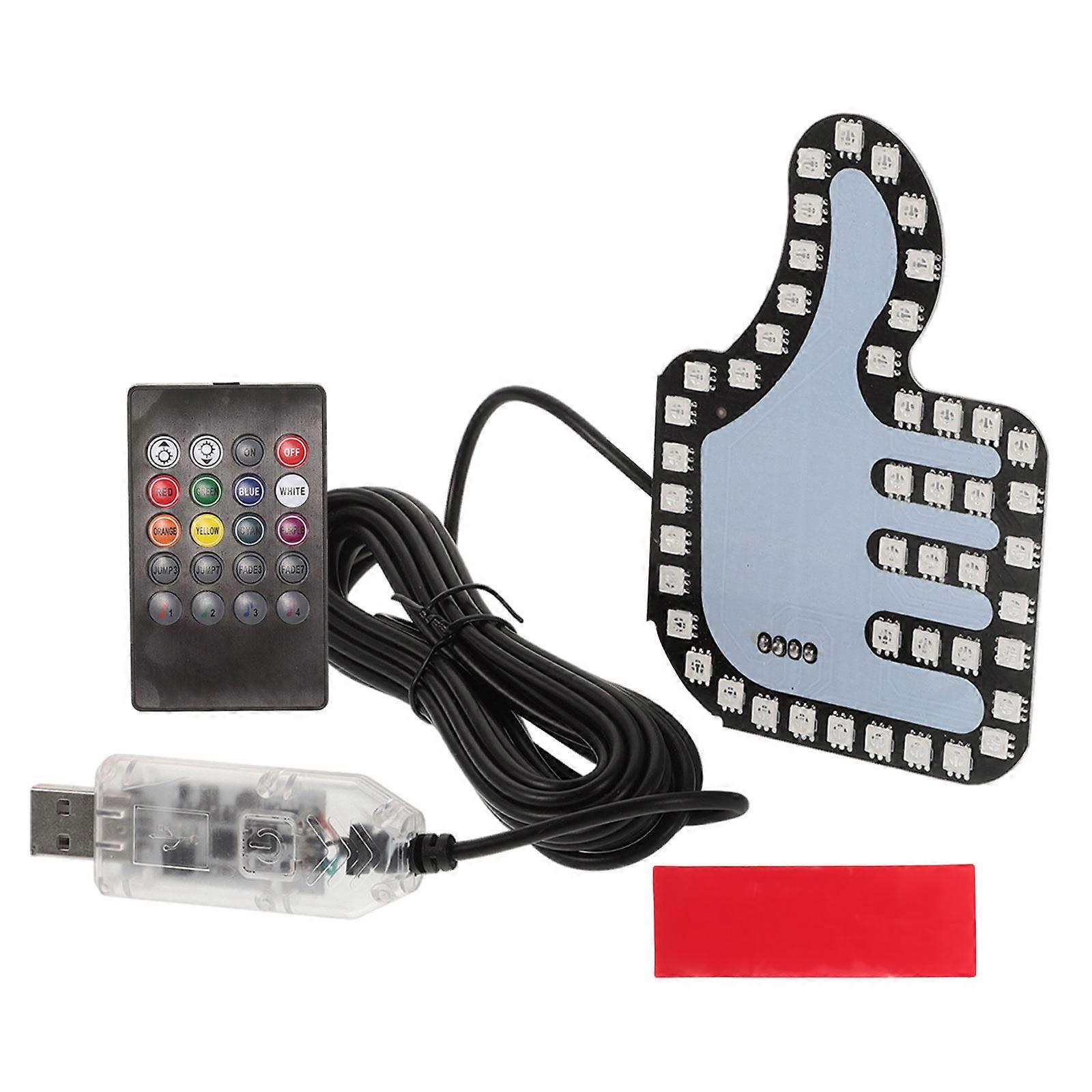 Enhance Driving Safety with Black PVC Hand Gesture Controlled Warning Light for 6.5 Inch