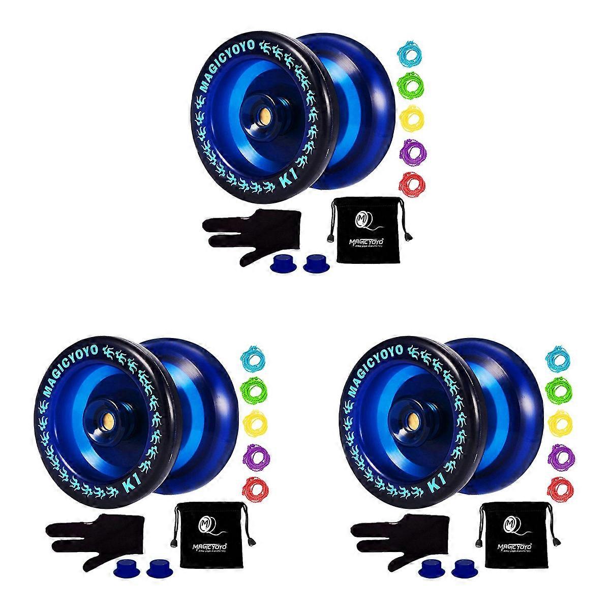 Responsive YoYo K1-Plus with Yoyo Sack + 5 Strings and Yo-Yo Glove Gif