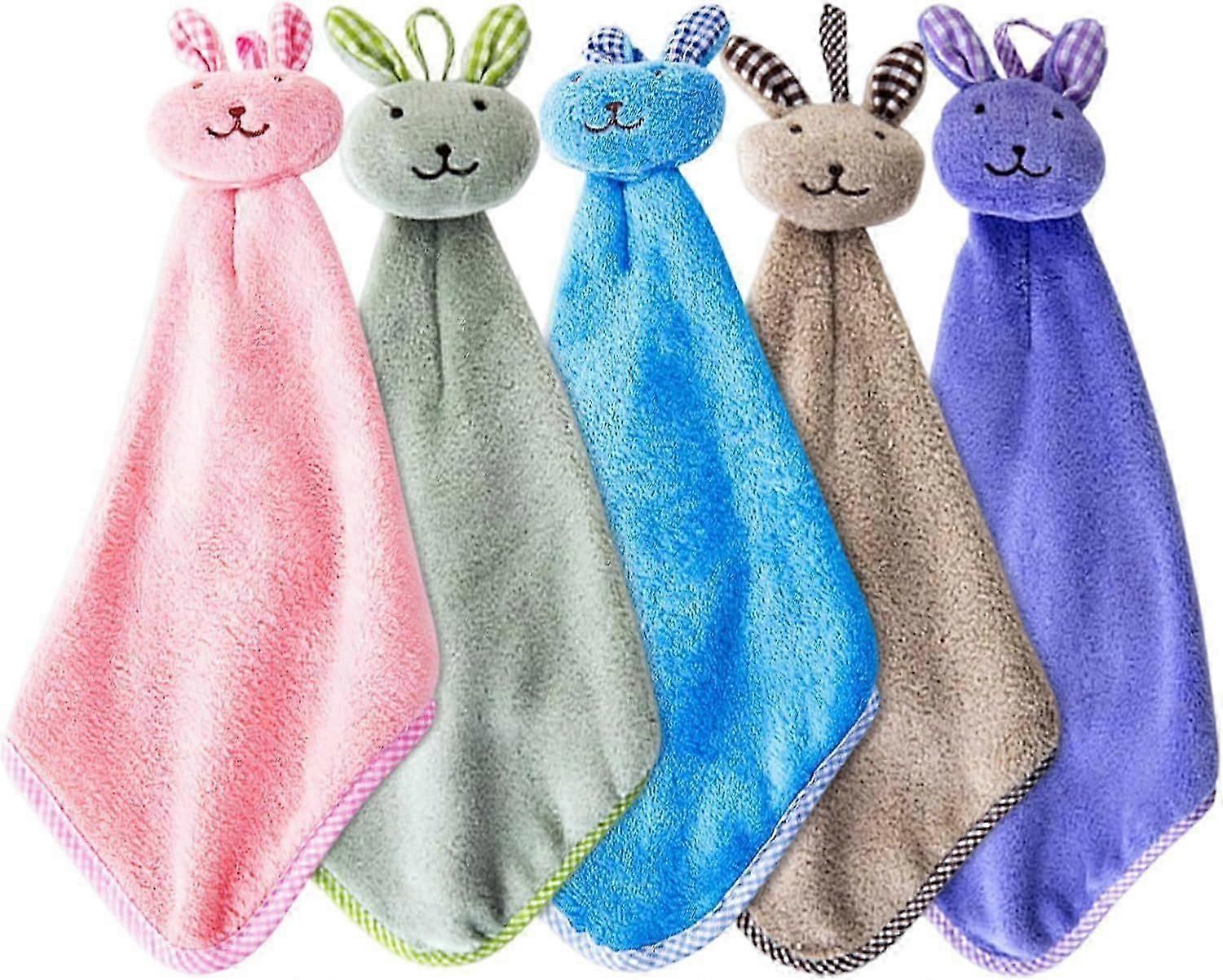 Adet Çocuk Havlusu, Çocuk El Havlusu Asılı Hayvan Lifi Sevimli Mikrofiber Emici El Havlusu Yüz Havlusu