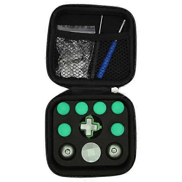 Handle Metal Button Paddle Set Professional Aluminum Alloy Replacement Control Button Paddle Kit for PS4 Green