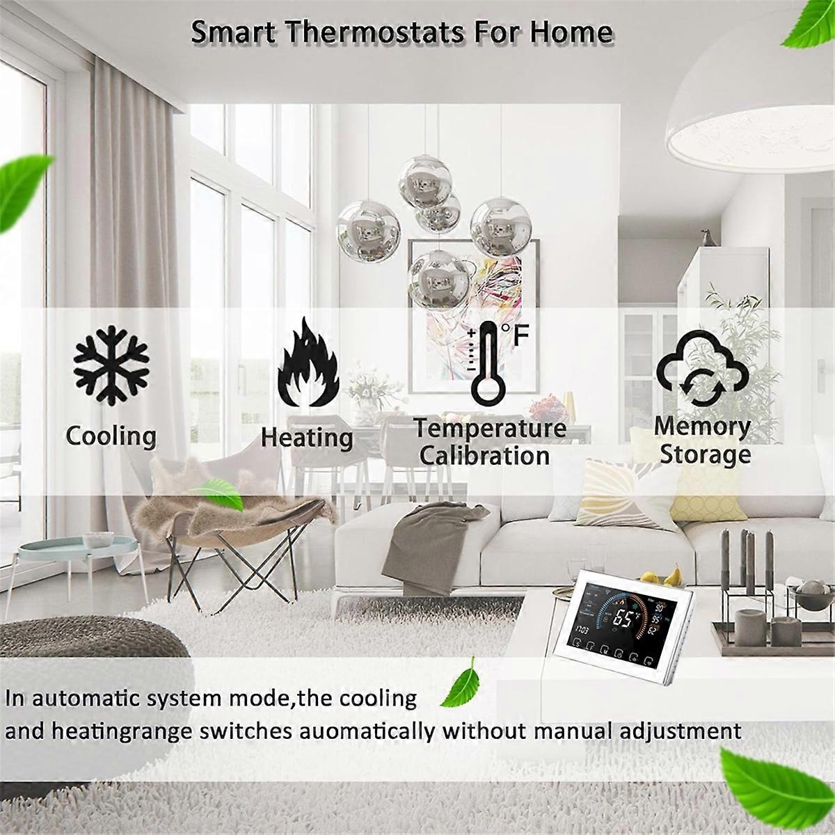 Smart WiFi Thermostat 4.8 Inch LCD Touch Screen