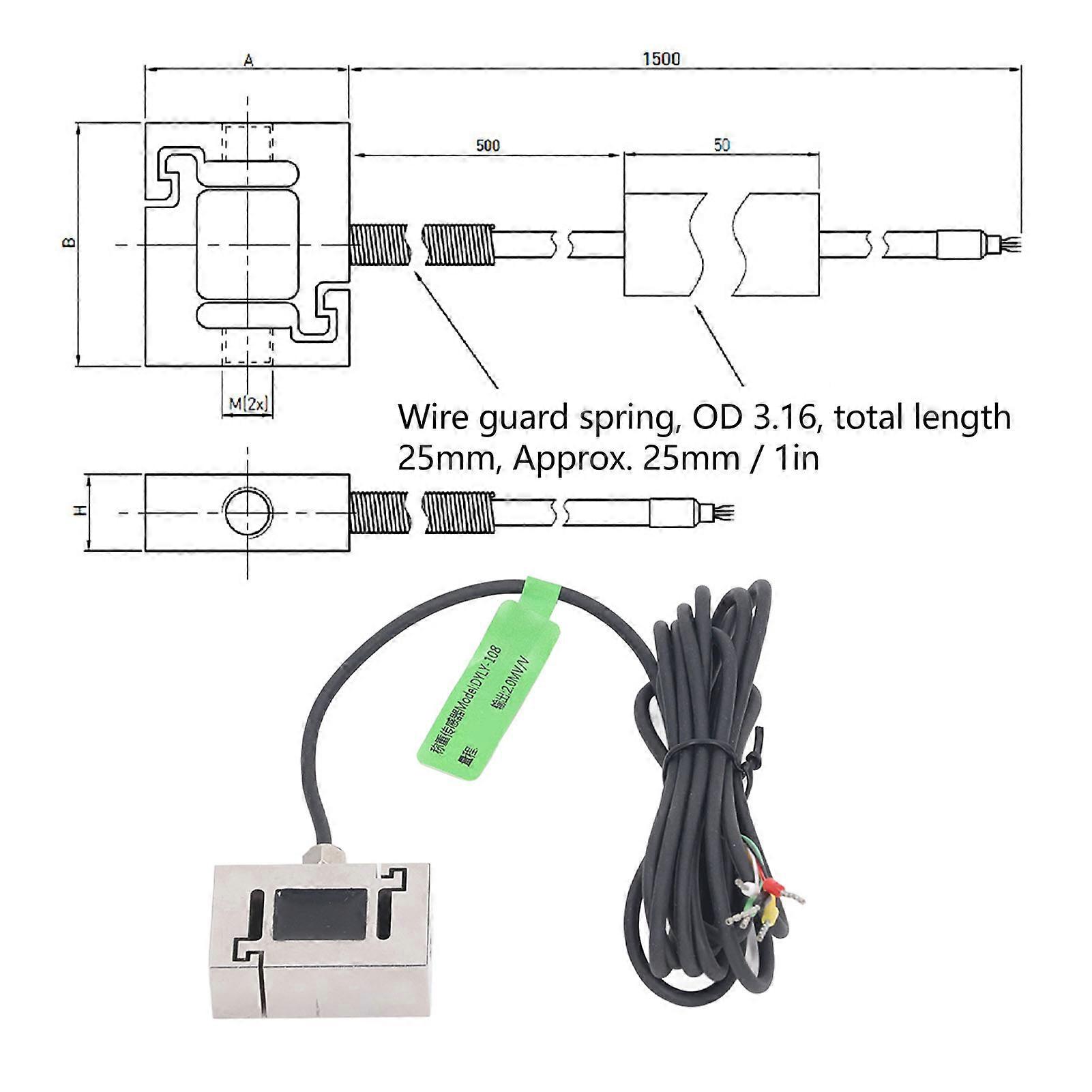 200N S Beam Load Cell Sensor Steel Tension Compression Scale