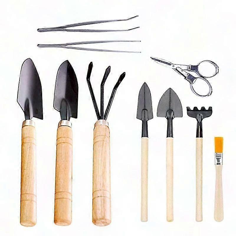 Mini Garden Tools with Wooden Handle - Gardening Kit Set for Planting & Weeding