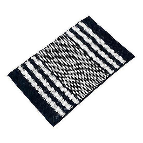 Bathroom Rug Non-Slip Super Absorbent Extra-Soft Striped Toilet Bath Mat Entry Door Carpet Room Decoration