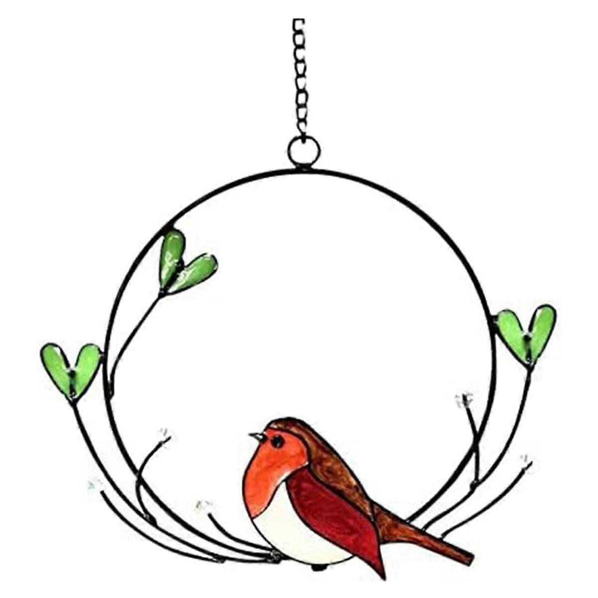 Window Hanging Spring Window Decoration Multicolor Bird Suncatcher Hanging Painted Window