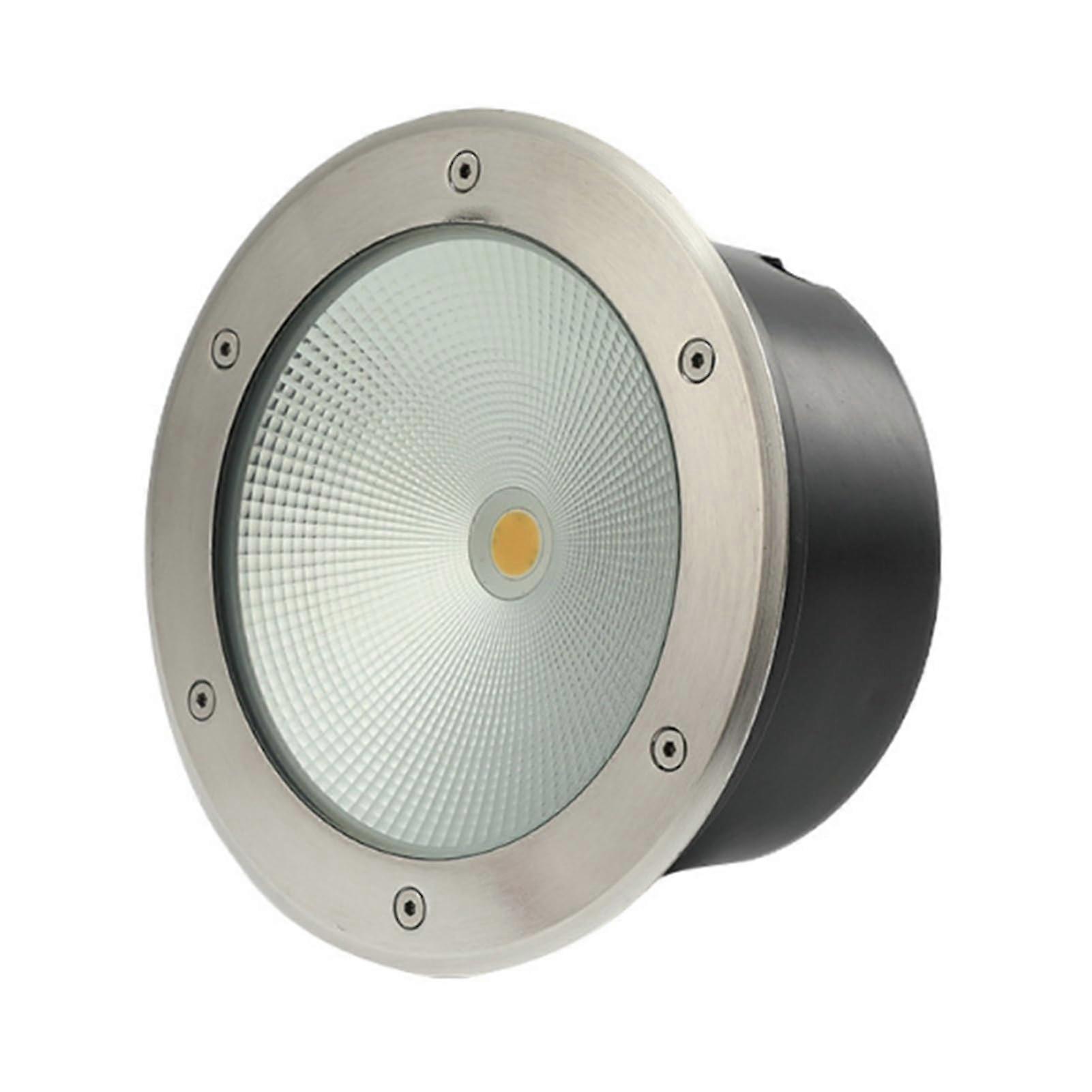 COB Round Landscape Lamp LED IP66 Waterproof Recessed Ground Light Underground Light AC85-265V 12W White Walkway