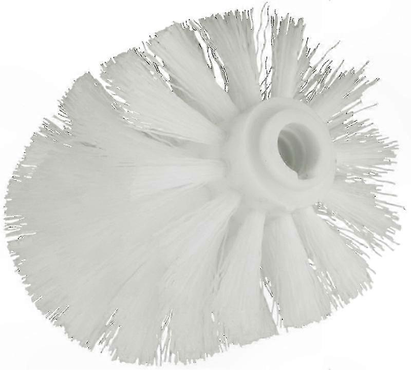 White Toilet Brush Replacement Heads, 9-Pack, 12mm Internal Thread, 8cm Diameter