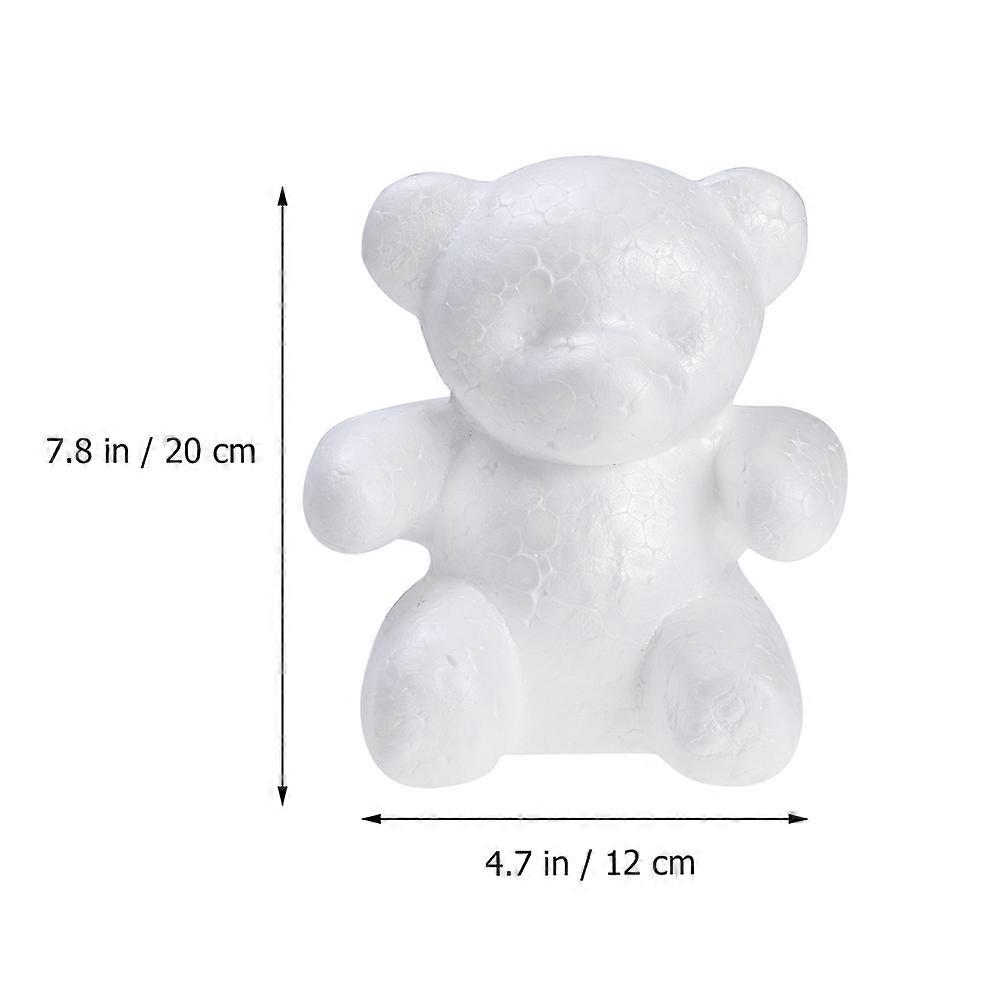 White DIY Craft Bear Mould for Gift Decor 2 Pieces Bear Modeling