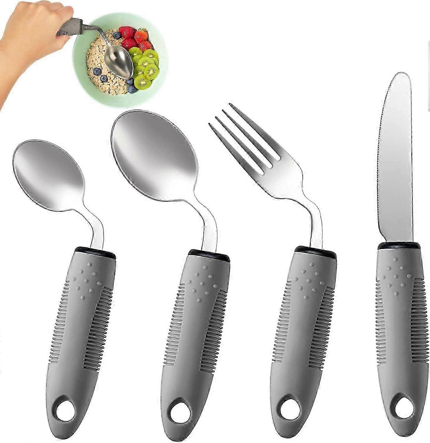 2025 Latest Model 4-Piece Adaptive Flatware Set - 42 Bevel Parkinsons Flatware