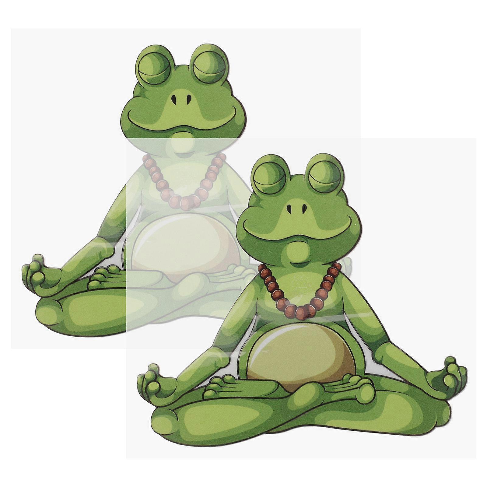 Scrapbooking Frog Stickers For Indoor Outdoor Envelope Use 10.2x8.7cm UV Resistant Vinyl 2 Sheets