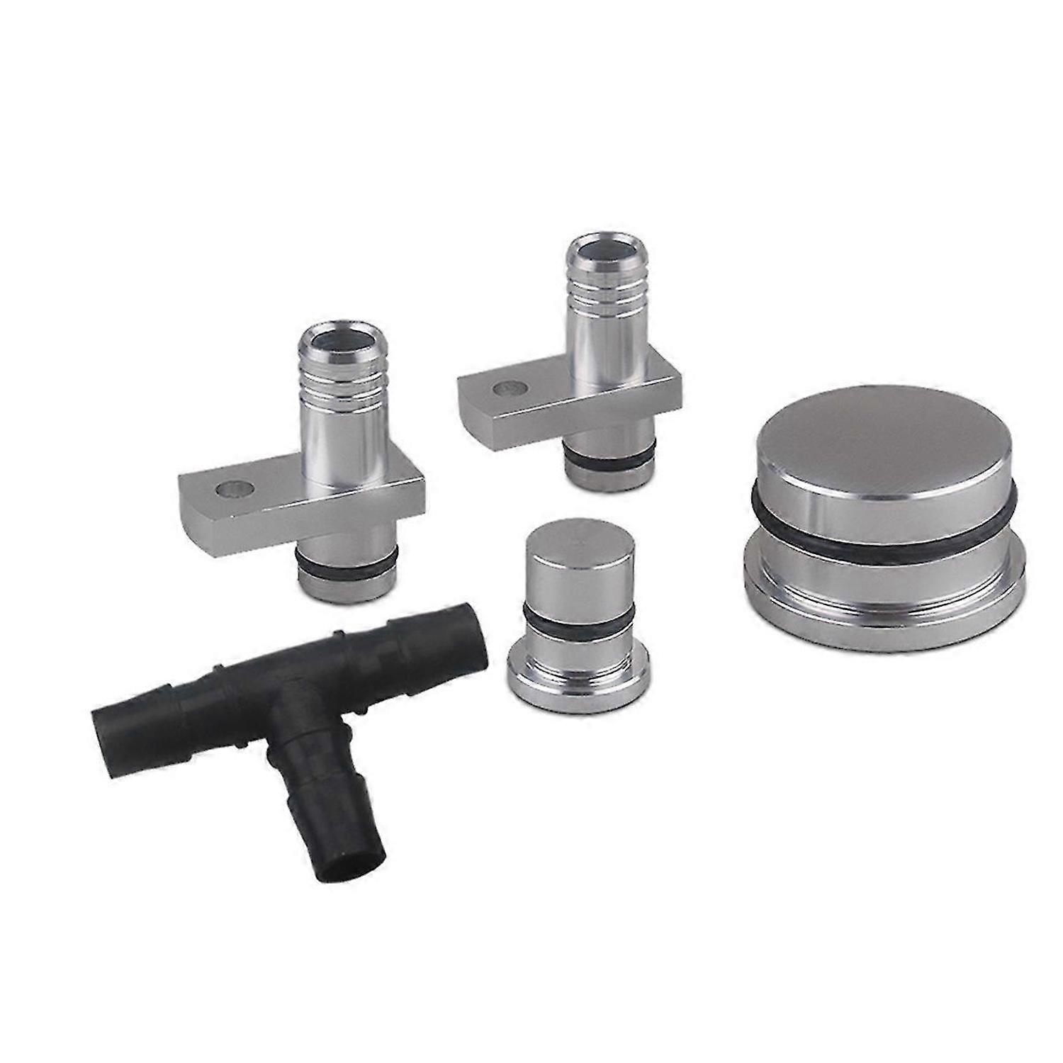 PCV Reroute & Resonator Kit for 2004-2010 6.6L Silvery