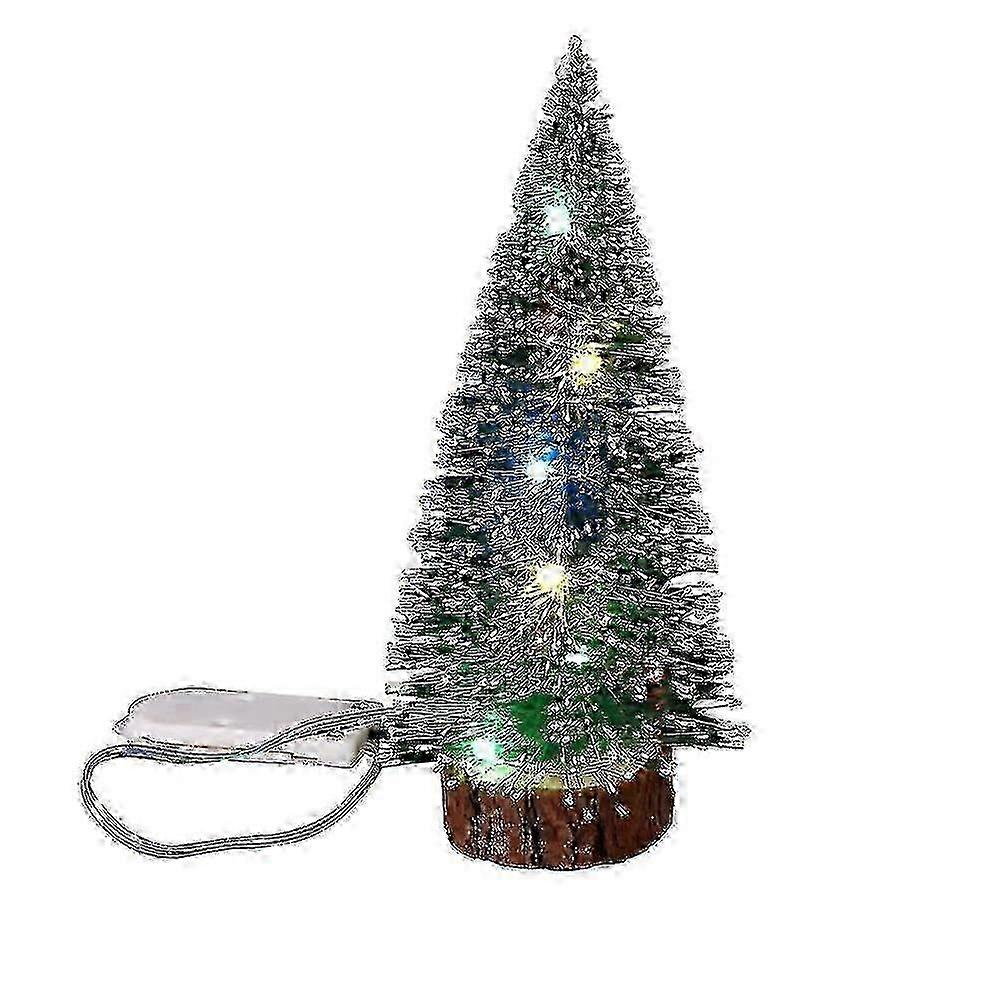 Mini Cedar Christmas Tree With Led Lights Party Small Pine Tree Home Xmas Decor Gift