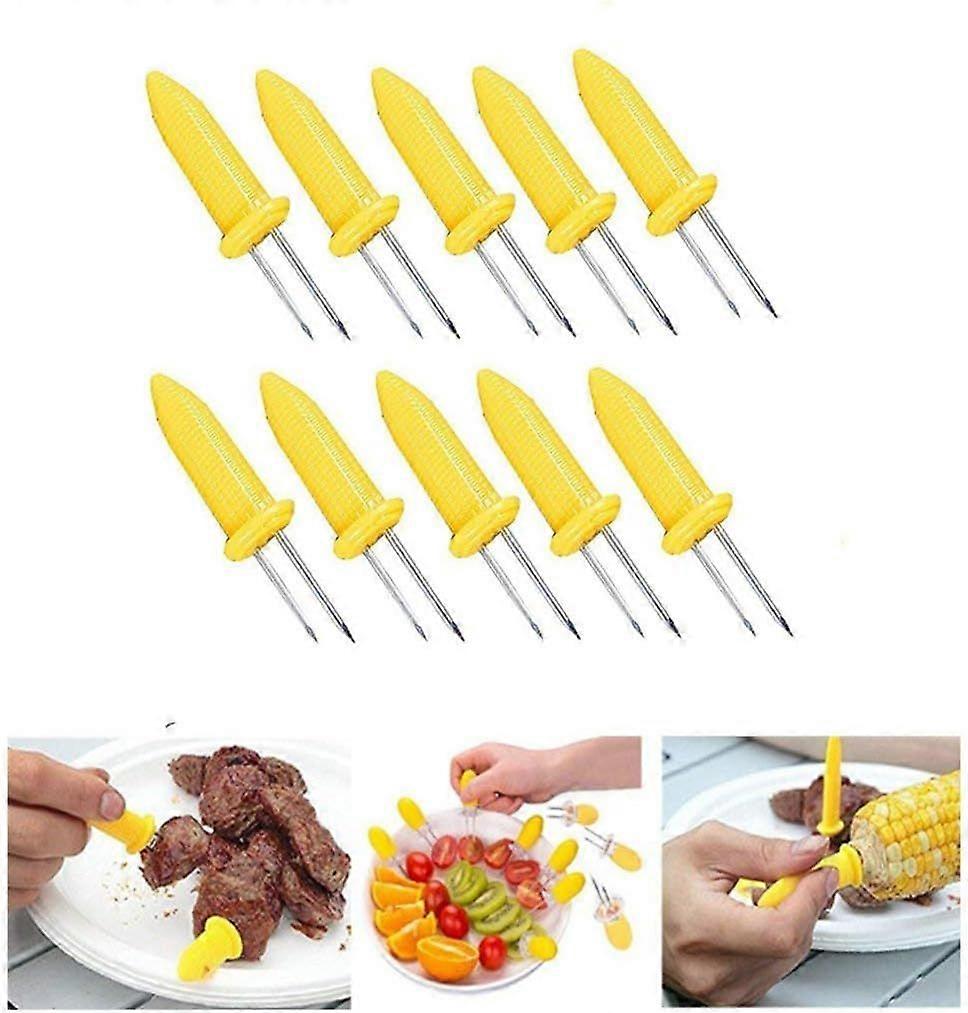 Stainless Steel Corn on the Cob Shaped Corn Picks for Eating Corn on the Cob
