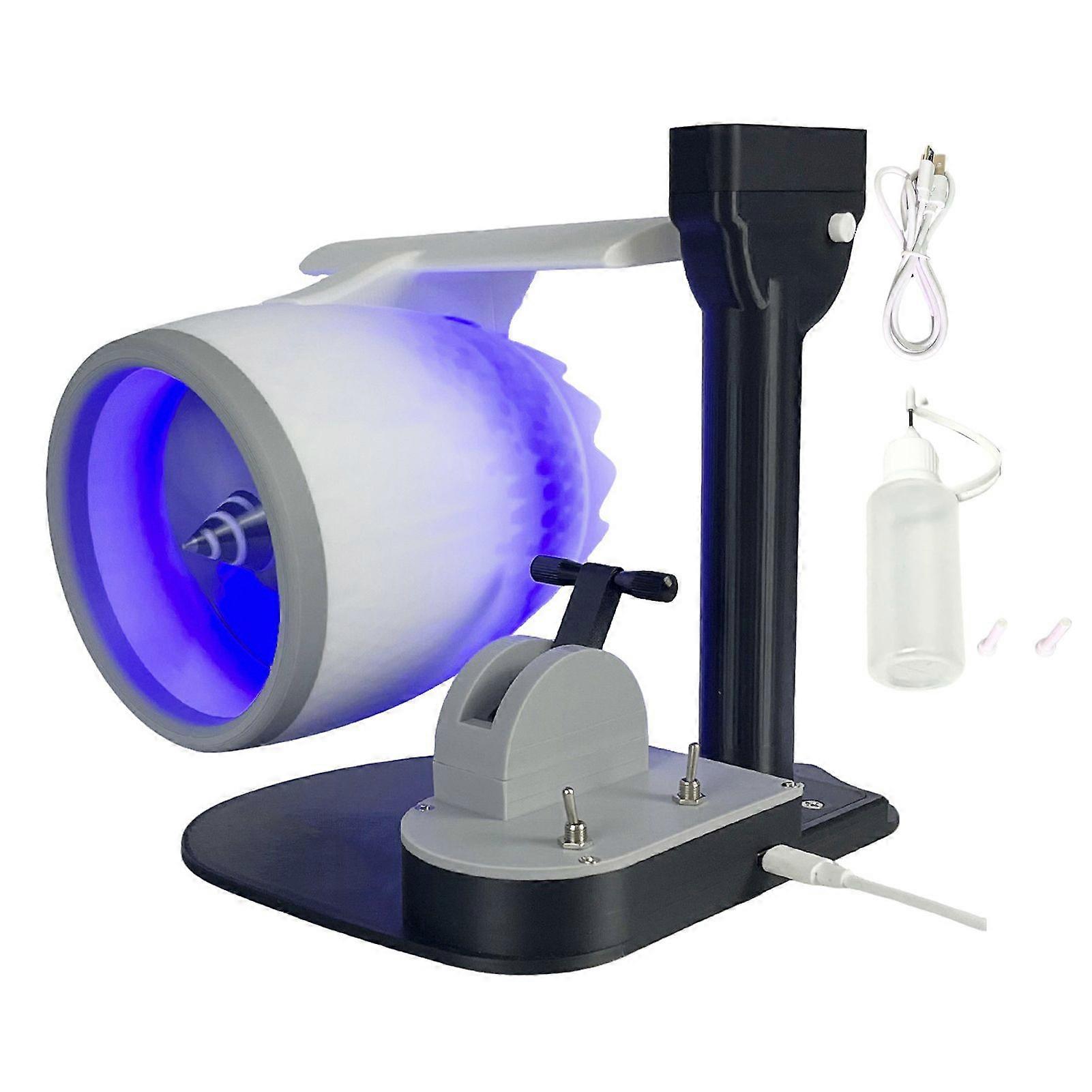 Turbo Engine Fan USB 2 In 1 Innovative Adjustable Speed Turbo Desktop Fan with Humidifier Blue