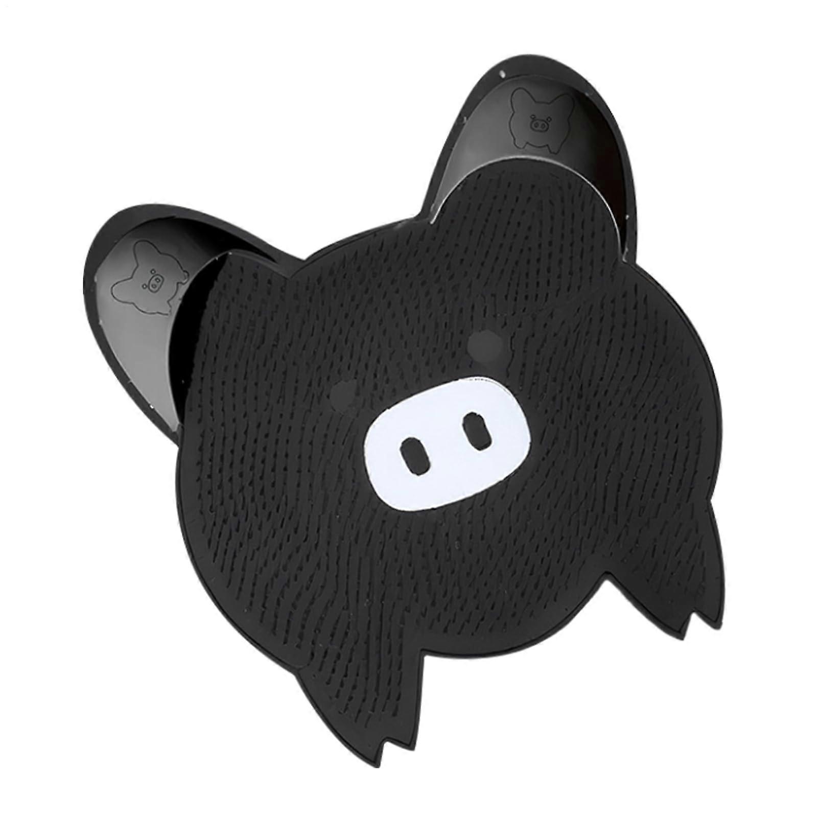 Shower Foot Scrubber Silicone WallMounted Exfoliator With Suction Cups NonSlip QuickDry Brush Callus Remover Black