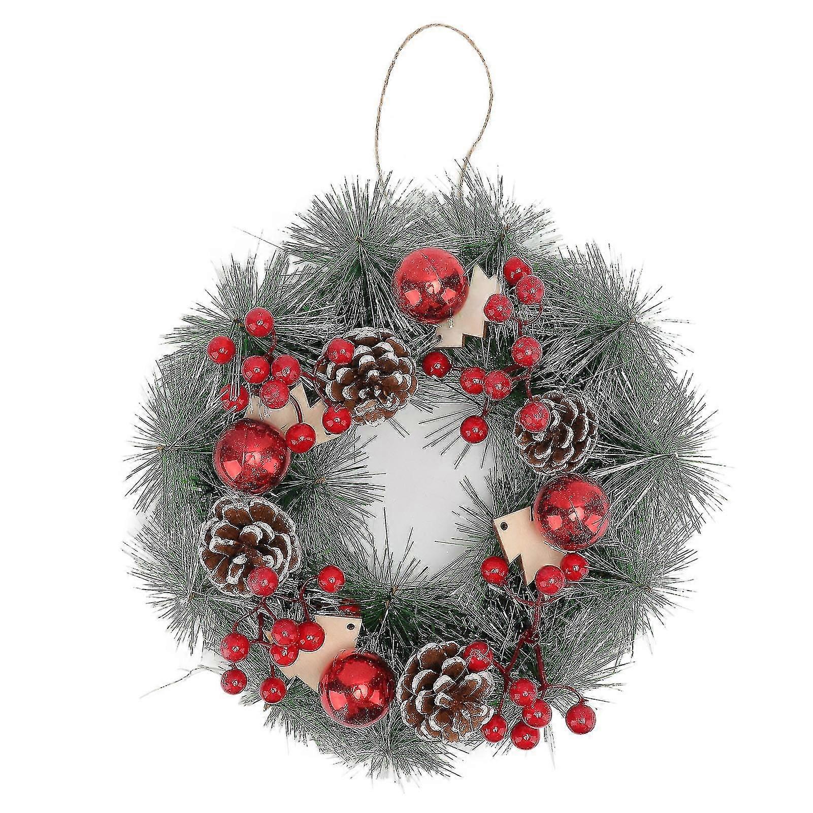 Handmade Christmas Wreath with Simulation Pine Cones - Festive Indoor Outdoor Holiday Decoration