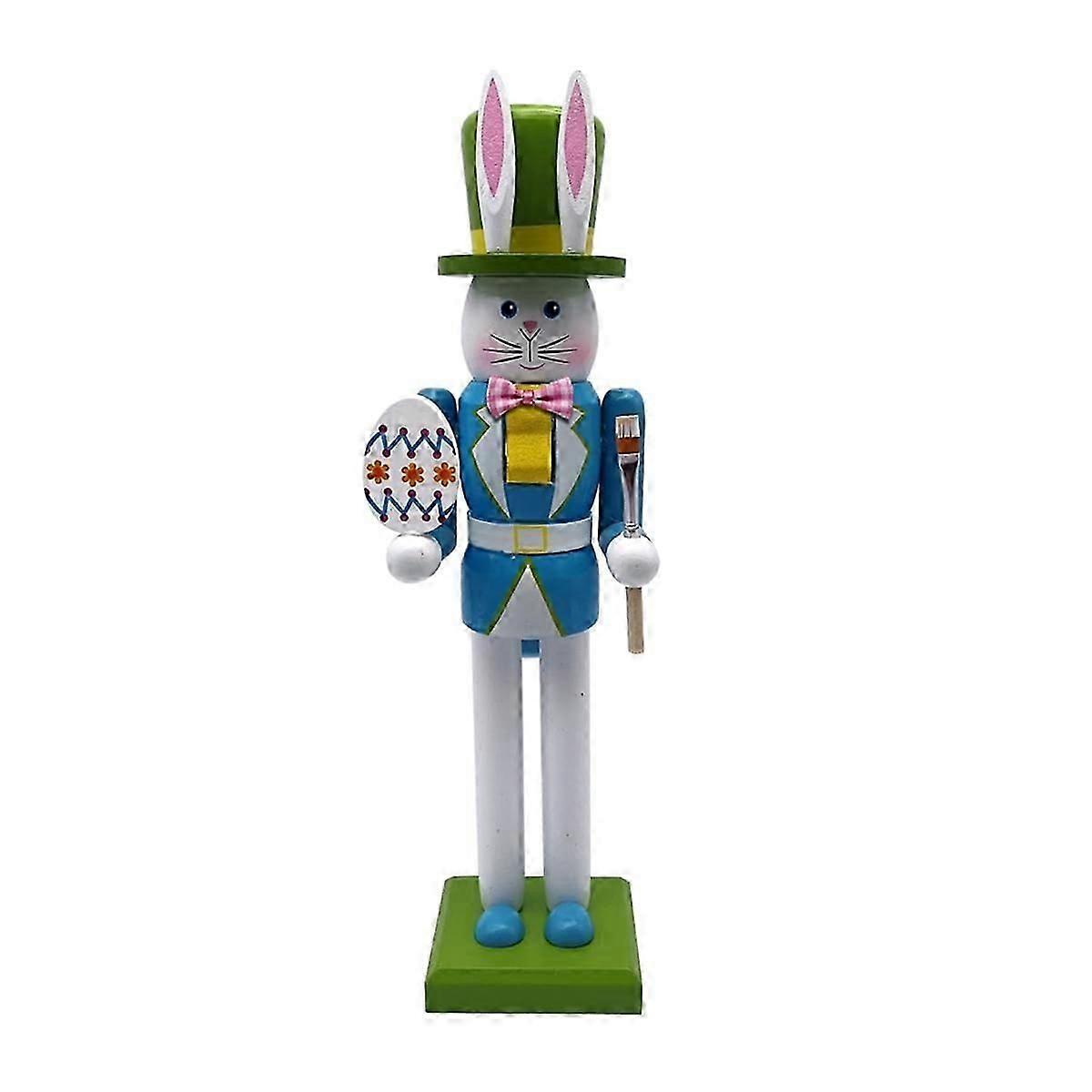 12inch Wooden Nutcracker Decorations,Easter Bunny Wooden Nutcracker Decor,Easter Nutcracker Figure,
