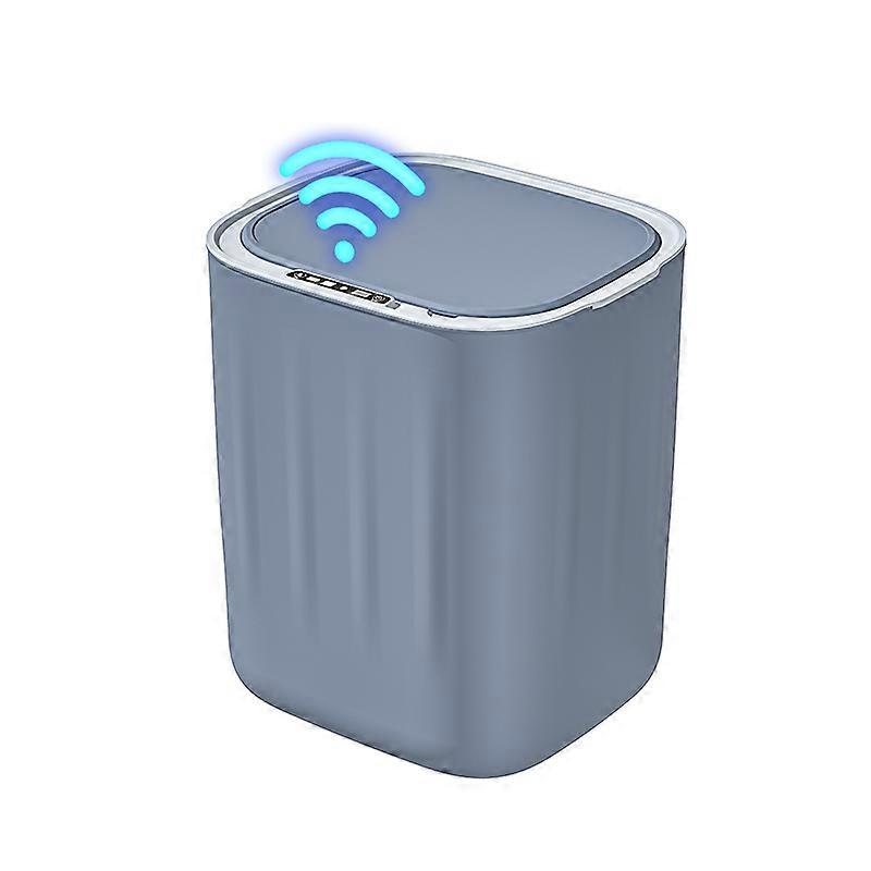 ONEKA Automatic Motion Sensor Bathroom Trash Can with Lid Touchless Trash Bin Smart Garbage Can Plastic Wastebasket