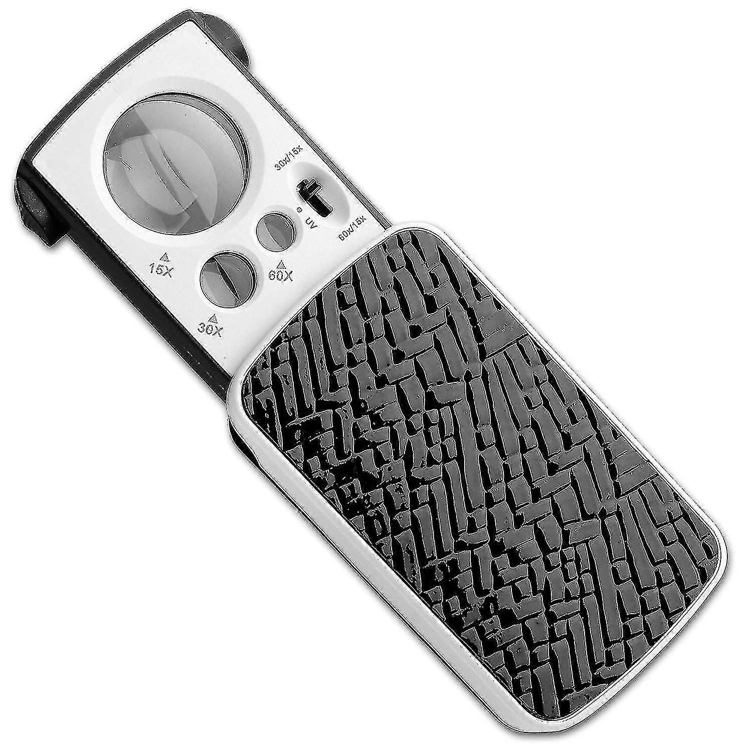 Portable Loupe Magnifier 30x60x90x Magnification With Led And Uv Light
