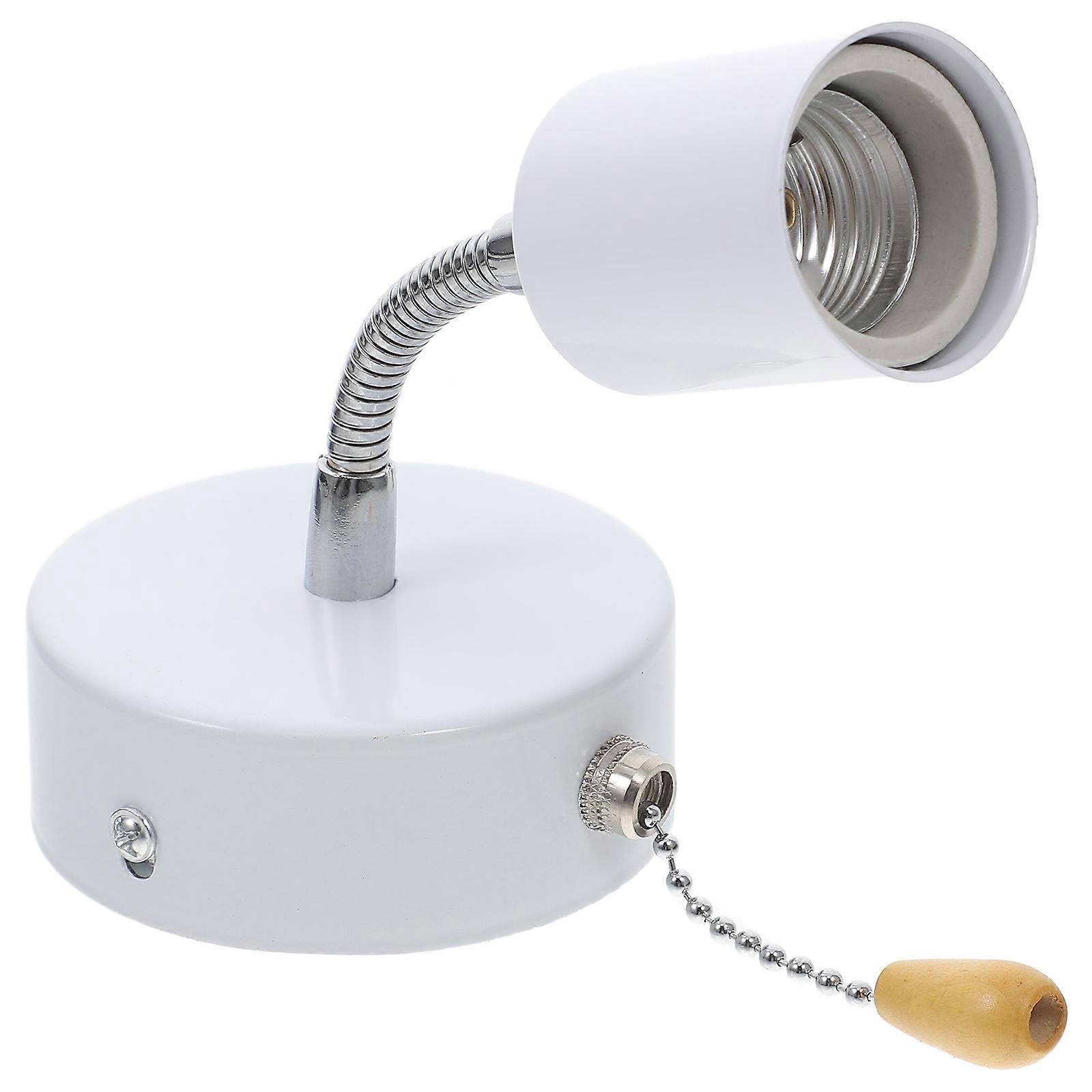 Light Bulb Socket Wall Lamp Holder for 3Sets Durable Lamp Bulb Stand White