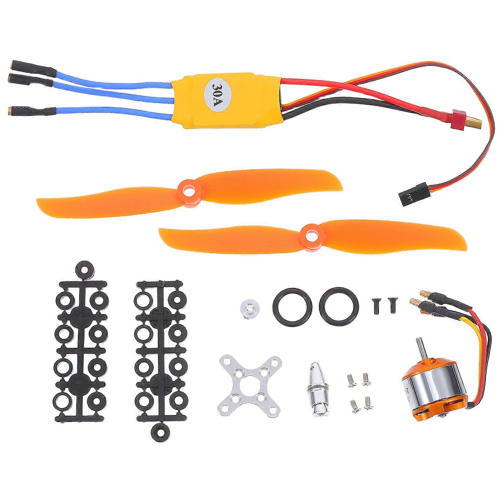 Brushless Motor Kit For RC Airplanes And Helicopters Outdoor Flying Lightweight Power System With Voltage Compatibility 2 Sets