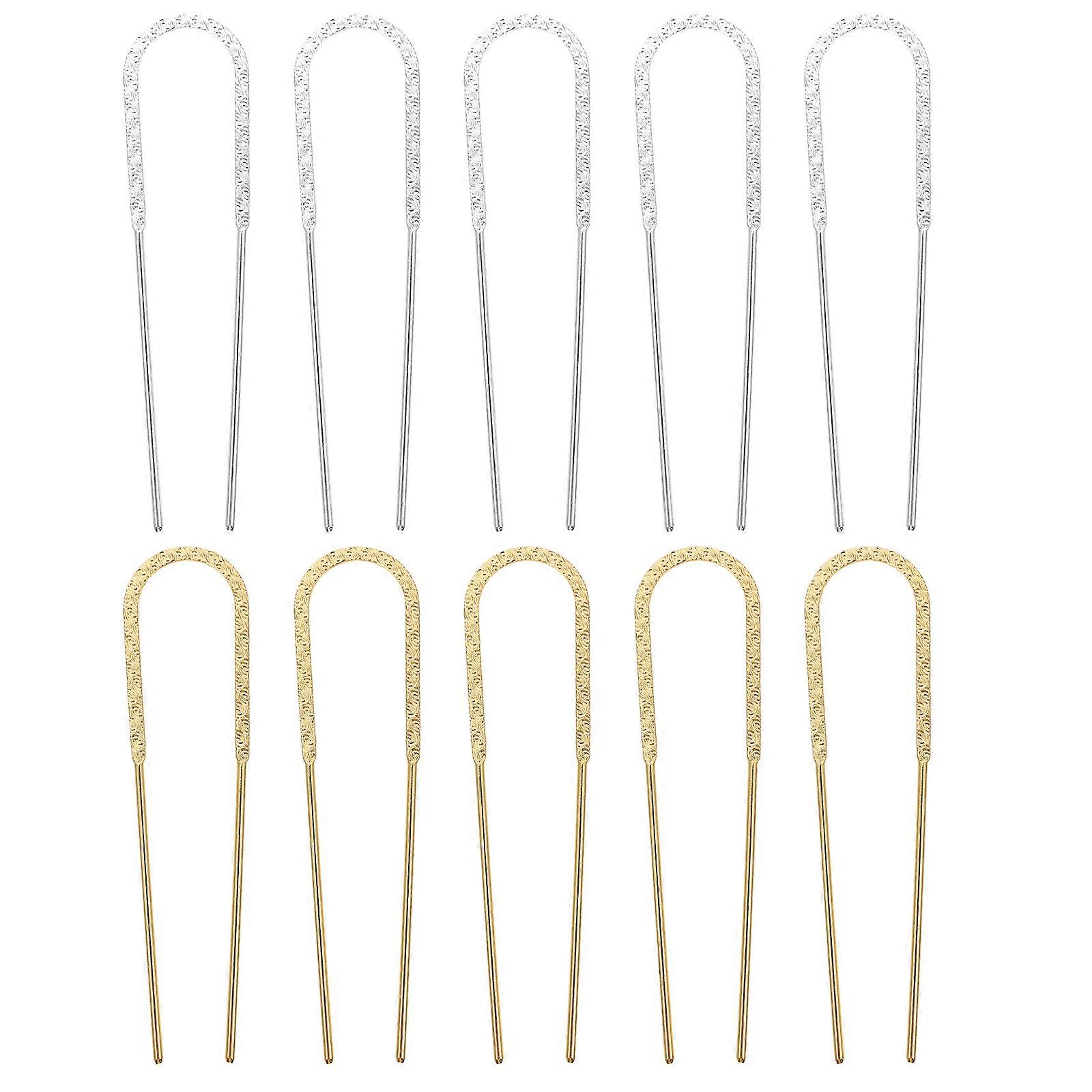 Hårklemmer U-formet design DIY-frisyre assortert farge hårfiksering 10 stk