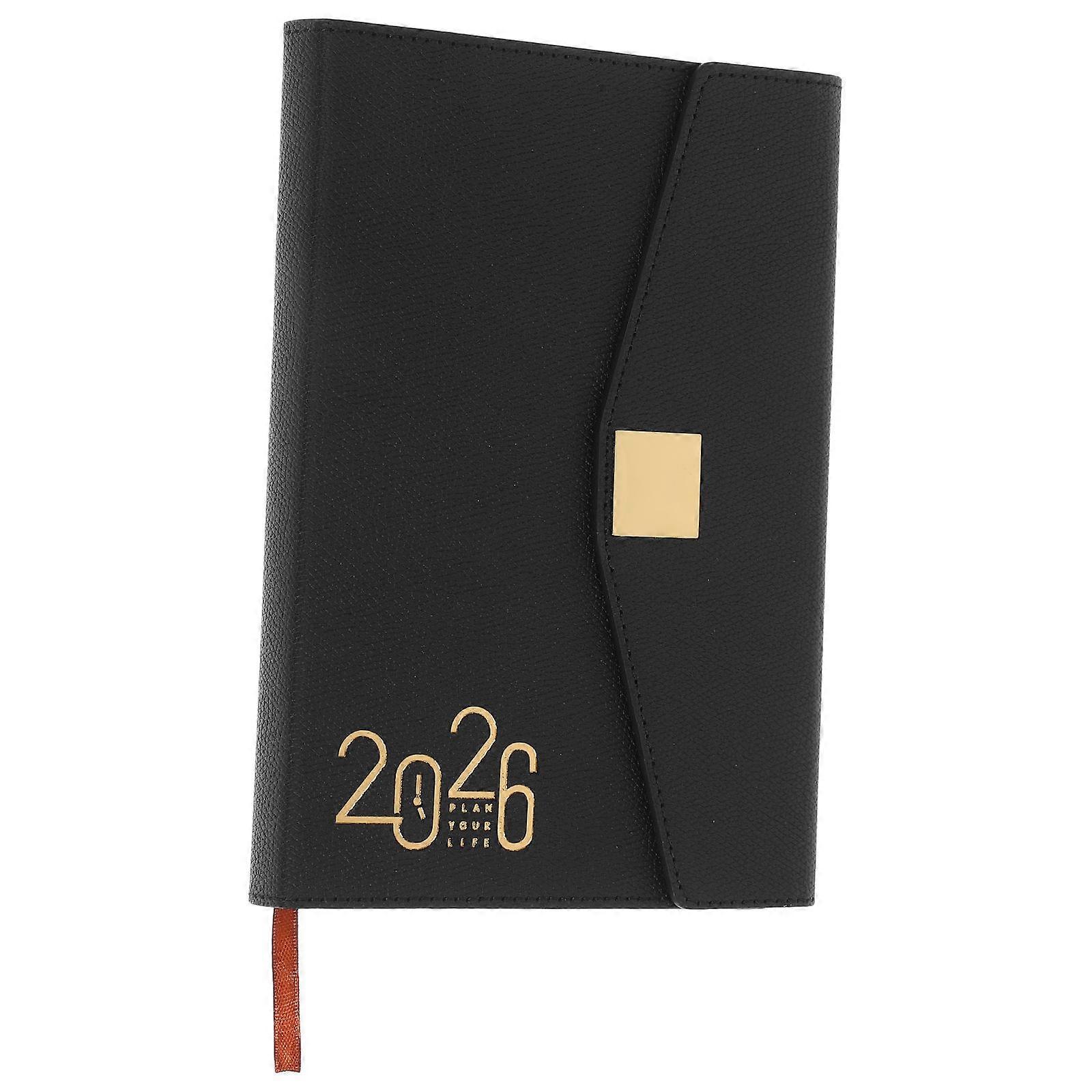 Daily Planner Portable Notepad for Writing 3Pcs Thick Paper 365 Pages Black