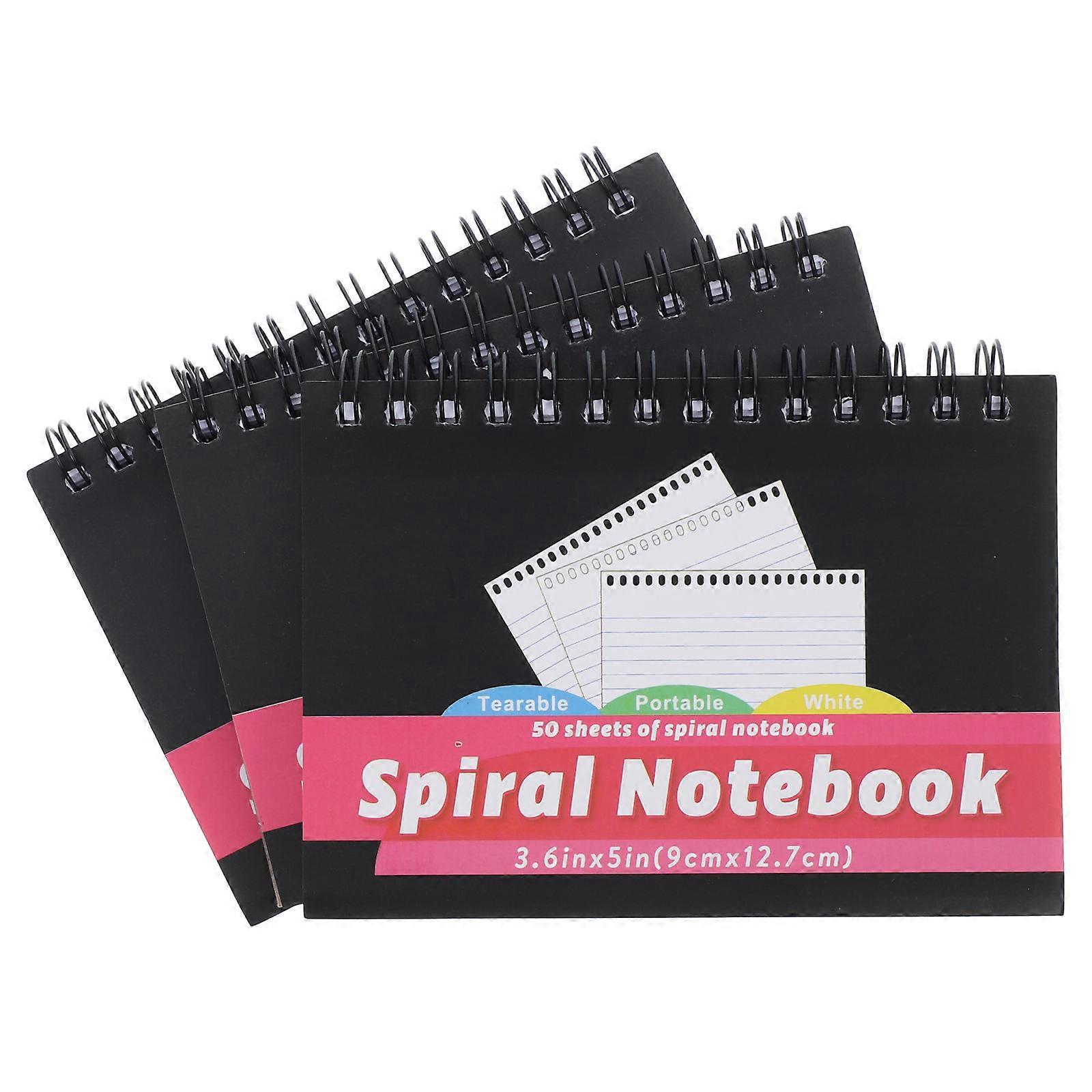 Pocket Mini Notepad Black Spiral Notebook for Writing 12Pcs Notebooks