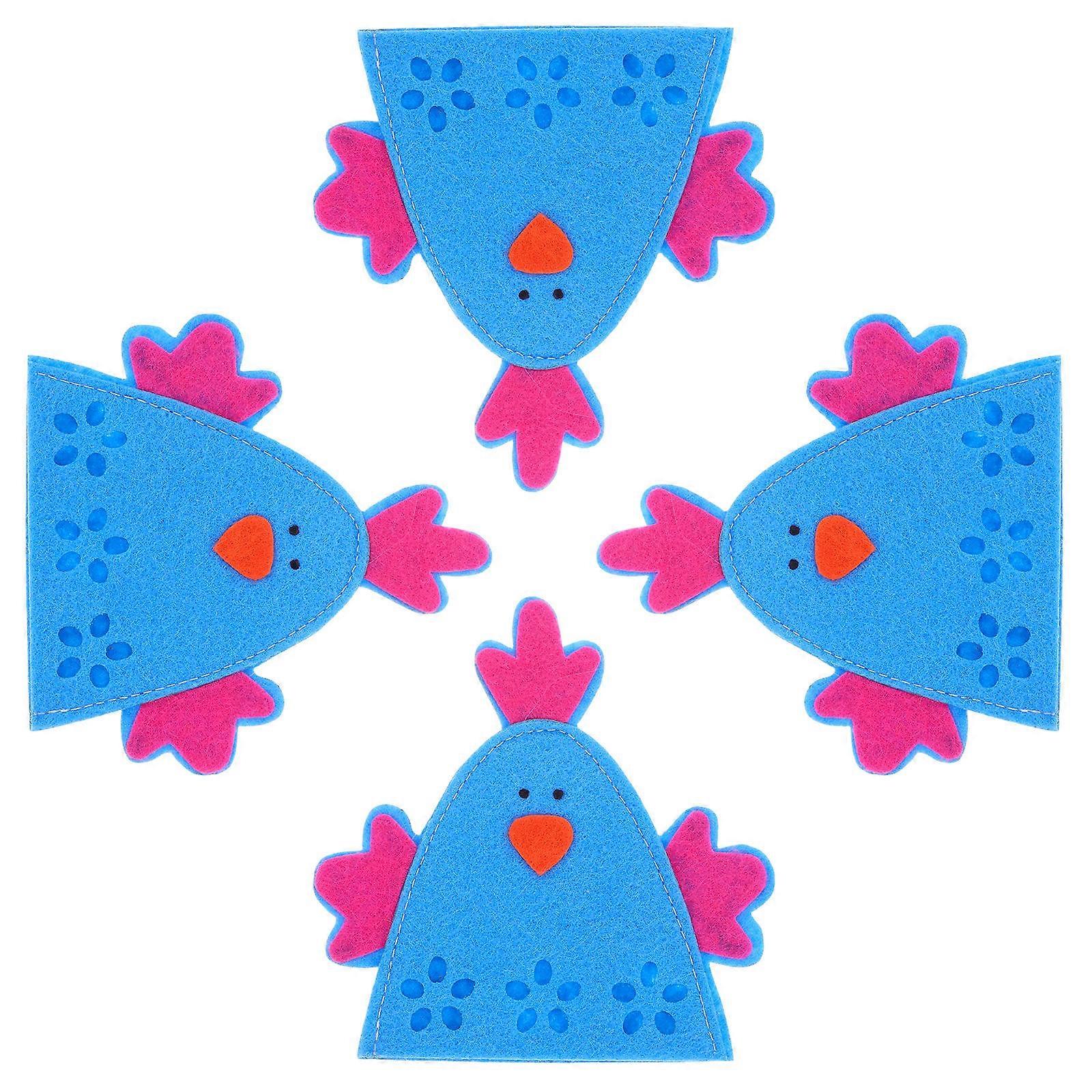 Blue Easter Egg Holder for Party Use with Chick Design 16Pcs