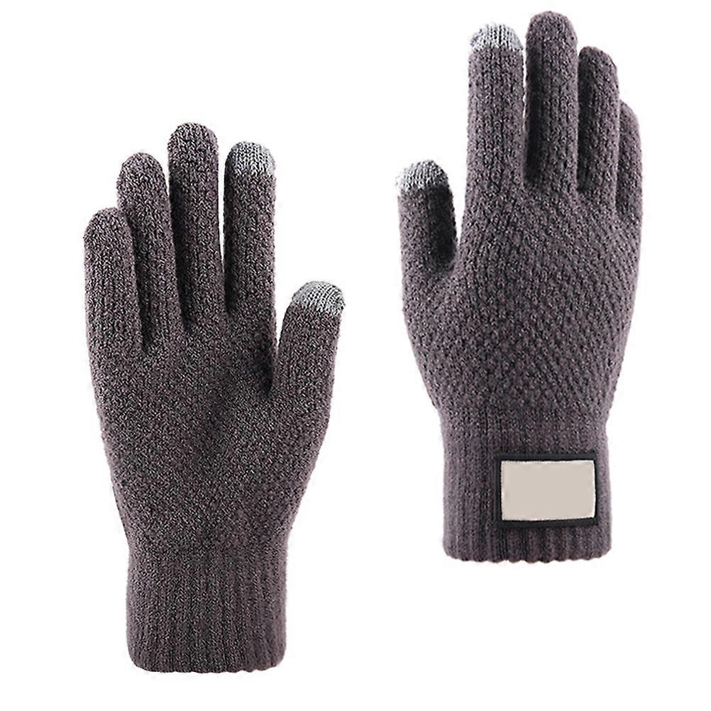 Windproof Gloves Winter Outdoor Gloves for Men 1Pair Grey