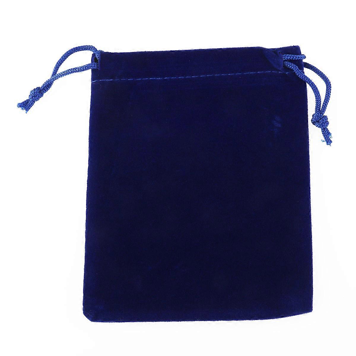 Royal Blue Drawstring Pouch For Small Items And Coins 8*10cm Convenient 150Pcs