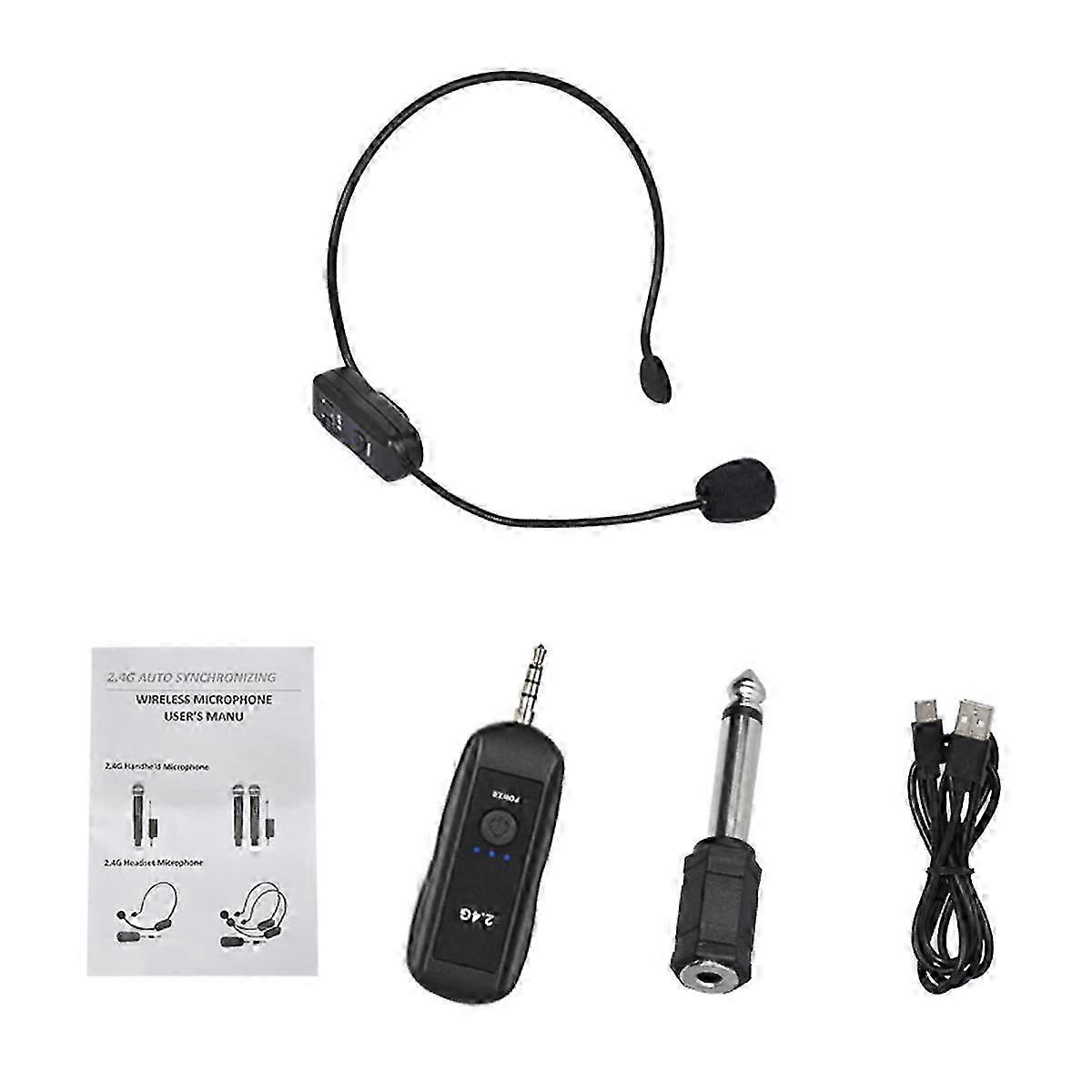 2025 Wireless Microphones Headset , Dual Wireless Mic ,Headset 2.4G Wireless Microphone Transmitter With Receiver For Voice Amplifier