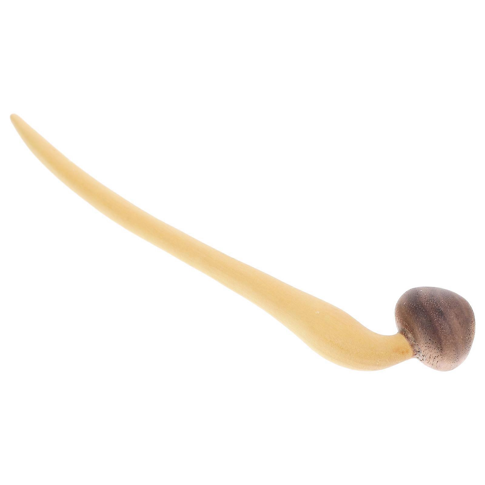 מקל שיער מעץ לנשים מחזיק גולגול שיער בצורת פטרייה בצבעים שונים סט אחד