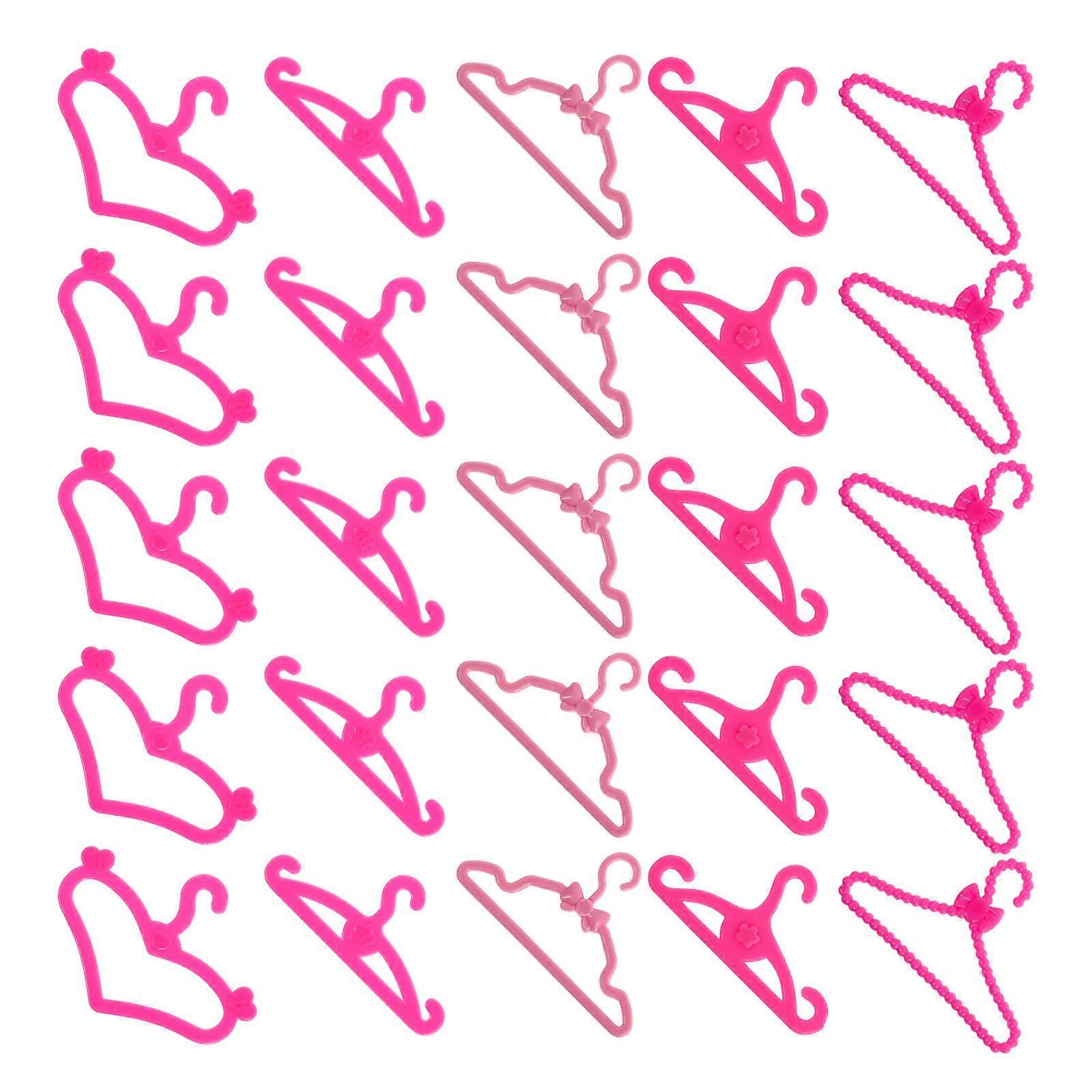 Mini Clothes Hanger Plastic Doll Clothes Hanger for Organizing 60Pcs