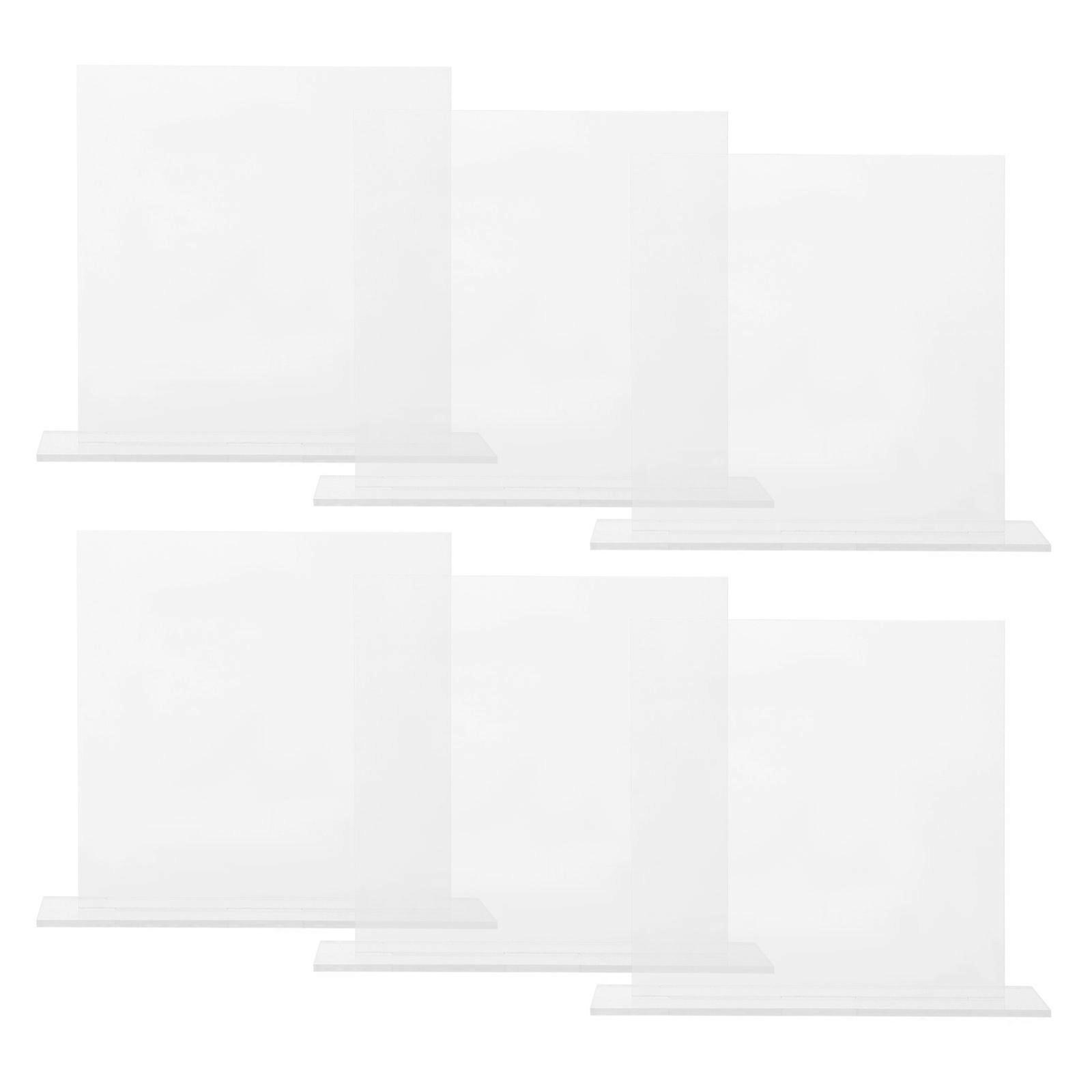 Transparent Blank Square Table Signs For Wedding Ceremony Event Organization 12.00X10.00X3.00CM Elegant Display 24Pcs