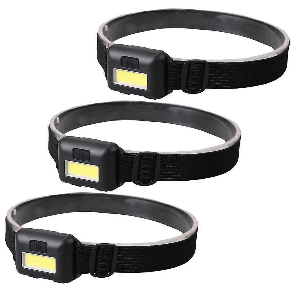 Black LED Headlamp for Running Camping Headlight Outdoor Use 6Pcs