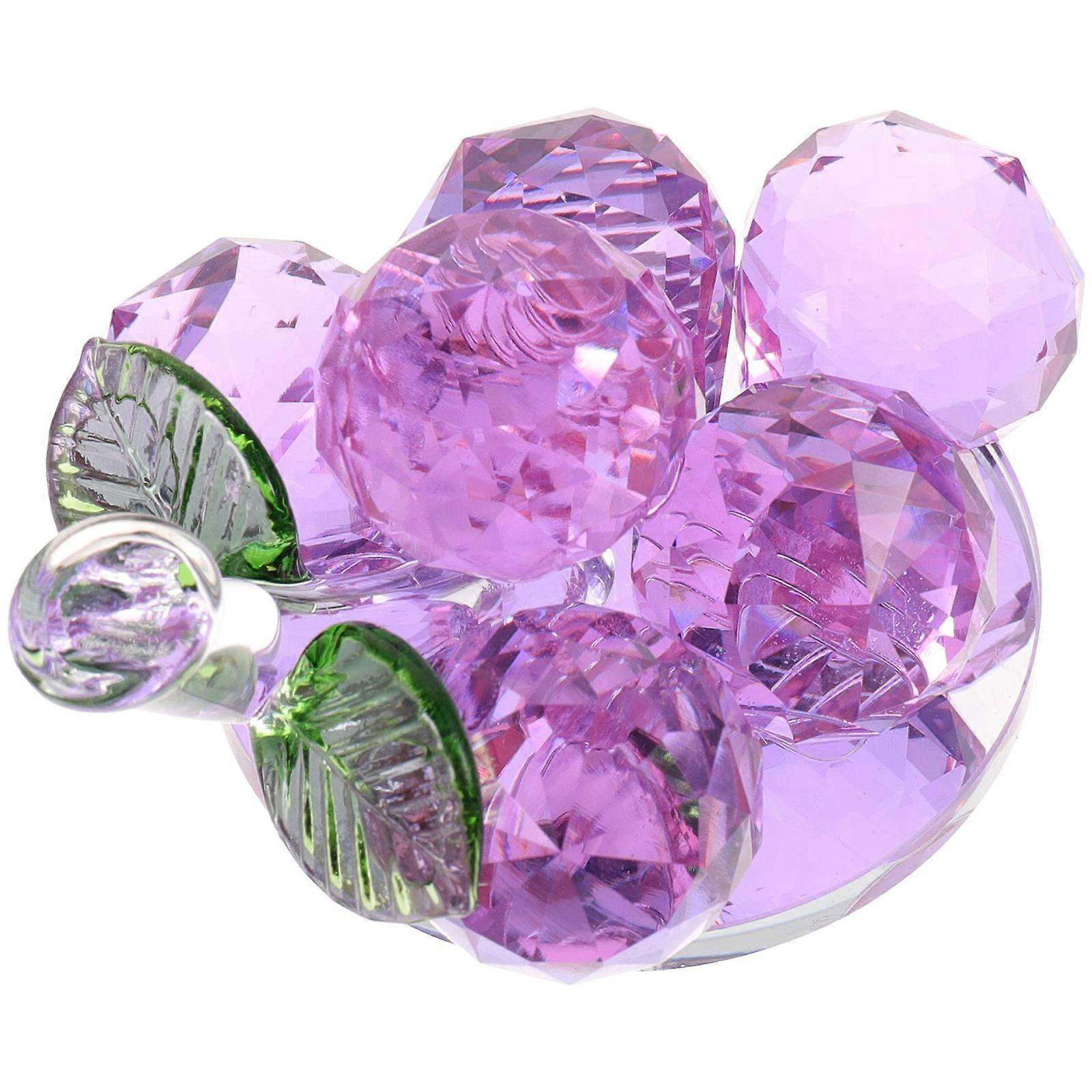 Miniature Crystal Grape Decoration 5Pcs Cartoon Grape Shape Indoor Decoration 7X5.5X3.5CM Table Decor