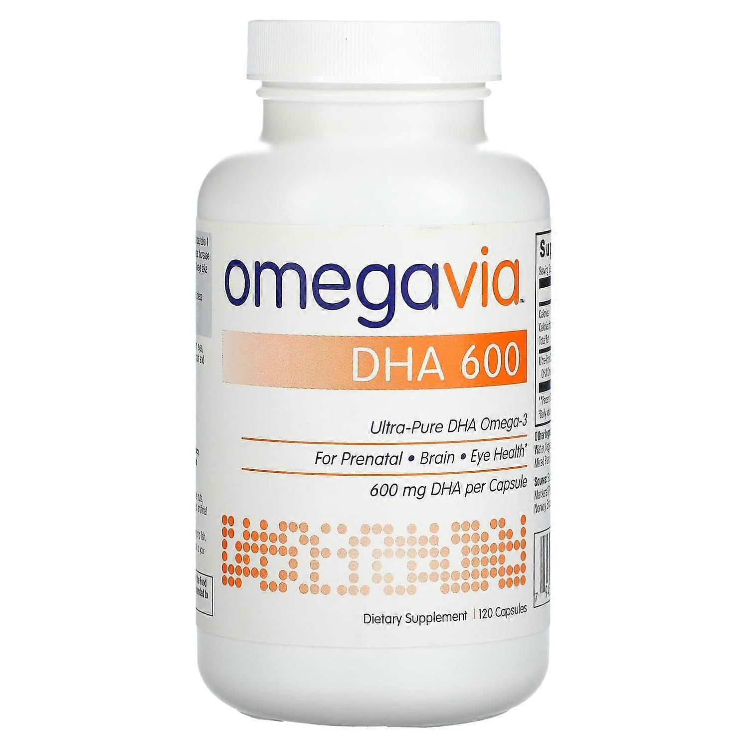 OmegaVia, DHA 600, 120 Capsules