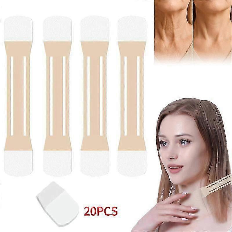 Face Neck Lifting Tape Invisible Face Lifting Adhesive Stickers Instant Skin Tightening Patch Tapes (4 Elastic Bands + 20 Replacement Tapes)