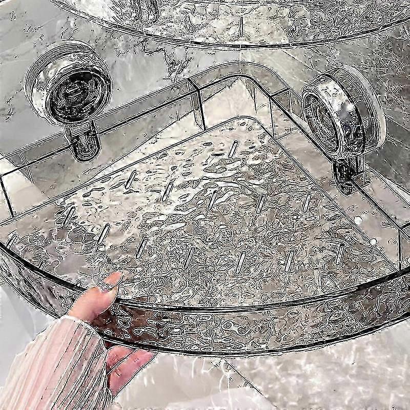 Suction cup storage shelf for bathroom essentials