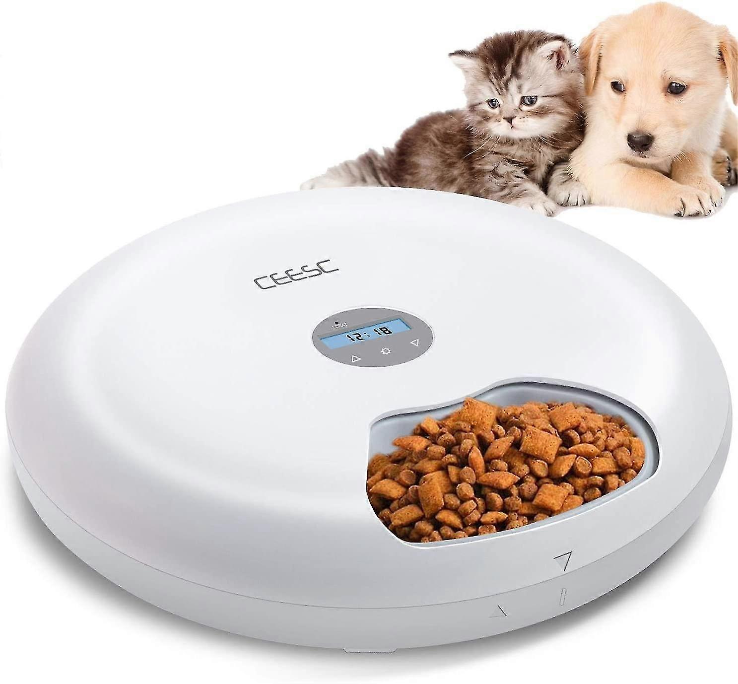Automatic Cat Food Dispenser 6 Meals F6-lcd-automatic Pet Feeder 6x180ml For Cat And Puppy Food